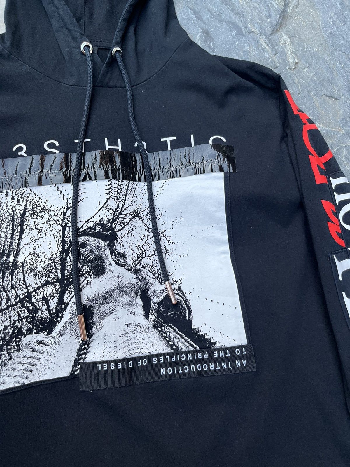 Diesel Diesel long sleeve light hoodie psycho a3sth3tic patchwork Size US L / EU 52-54 / 3 - 14 Thumbnail