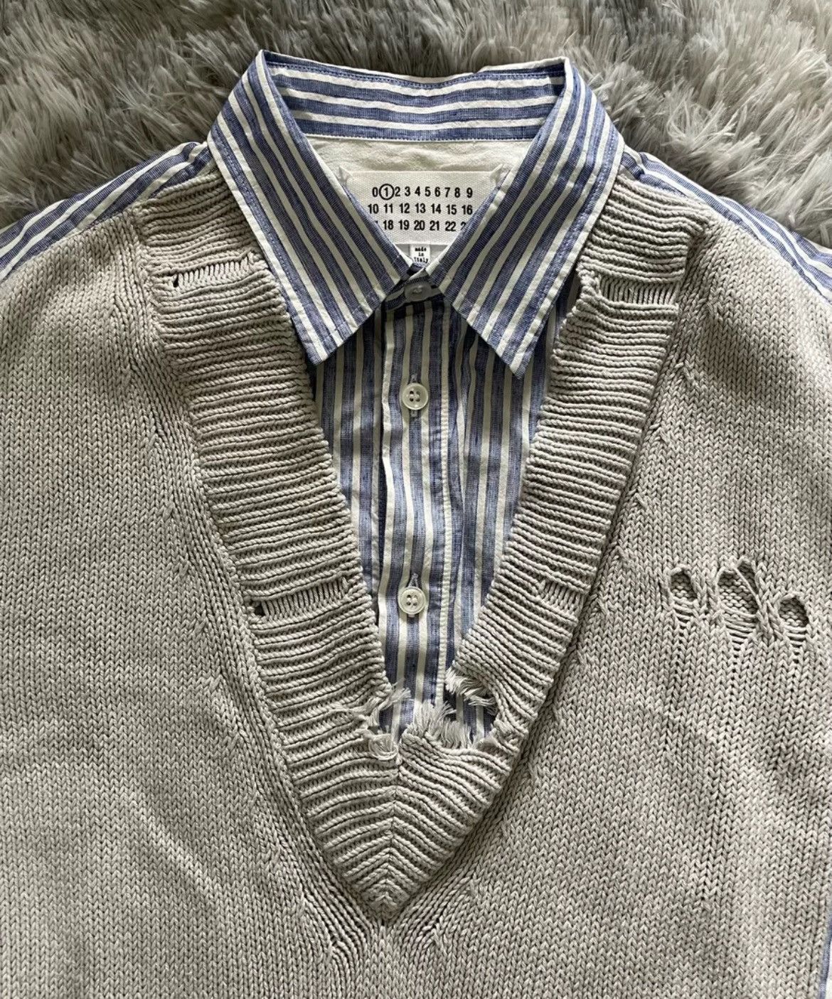 Maison Margiela Maison Margiela Fake Two Patchwork Shirts 2407-Nextarrow Size US XXS / EU 40 - 3 Thumbnail