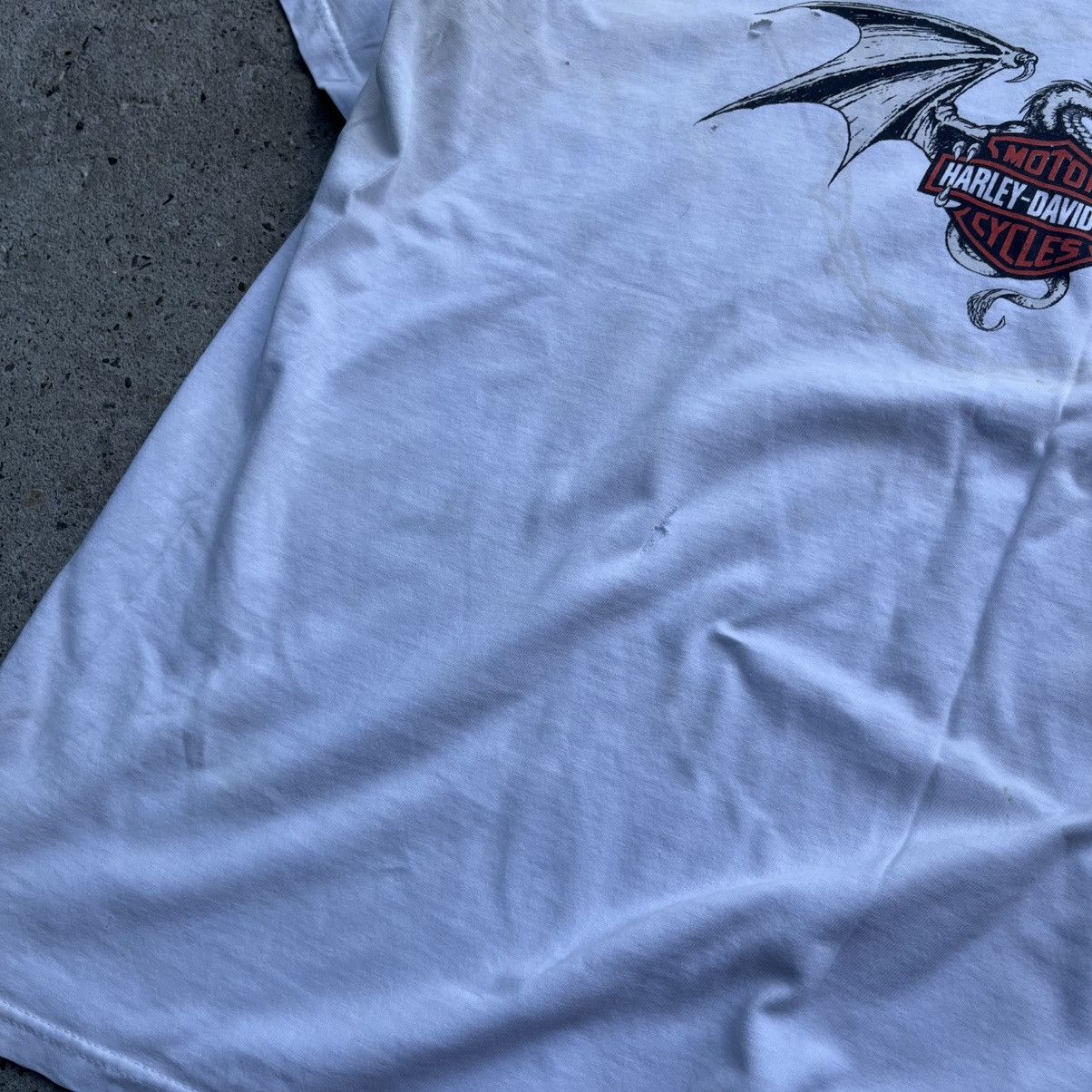 Harley Davidson × Vintage Vintage 1998 Harley Davidson dragon Virginia USA white Size US XXL / EU 58 / 5 - 5 Thumbnail