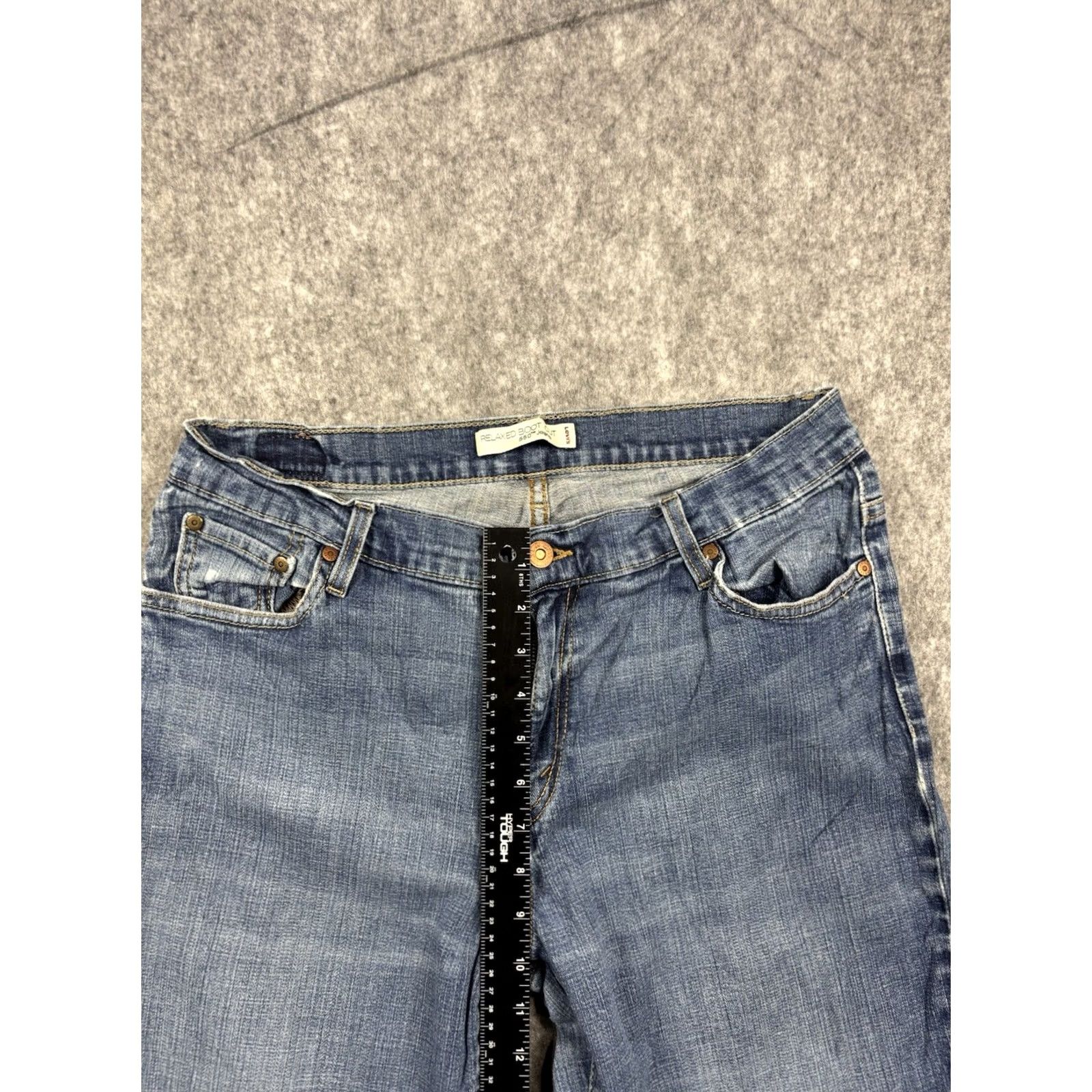 Levi's Levis Jeans Womens 550 Relaxed Bootcut Medium Wash Size 14 Long Denim Cotton Spandex 5-Pocket USA Logo Vintage Style 90s Size 36" / US 14 / IT 50 - 6 Thumbnail