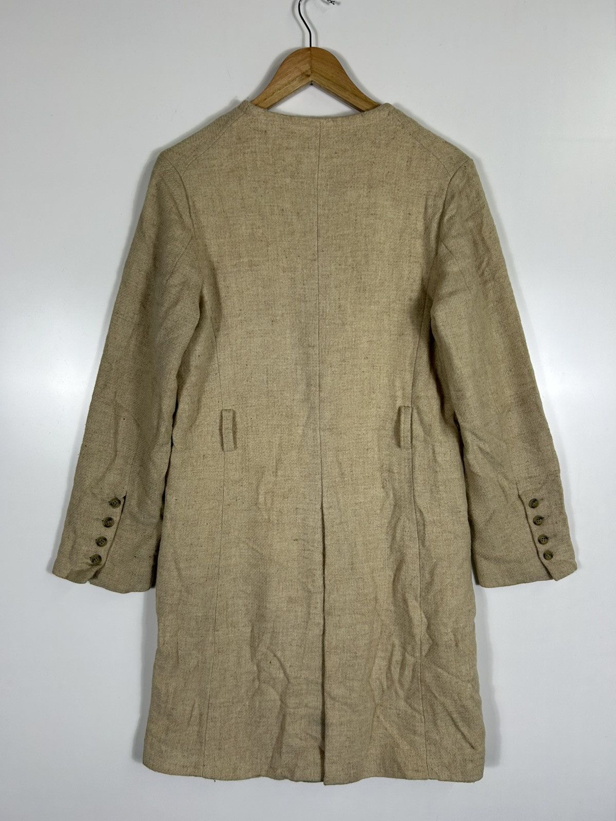 American Rag × Harris Tweed × Vintage ⚡️Vintage American Rag Cle Harris Tweed Button Long Coat Size S / US 4 / IT 40 - 12 Thumbnail