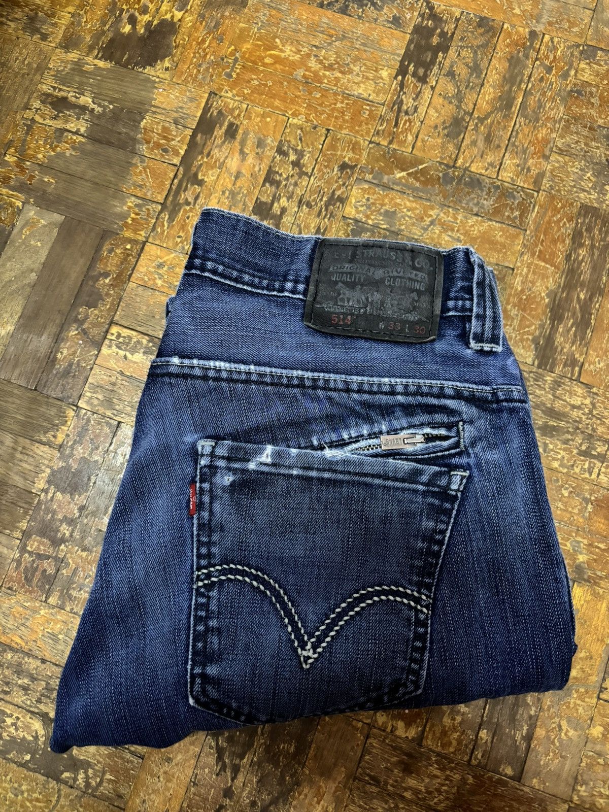 Jean × Levi's × Vintage VINTAGE LEVIS 514 SLIM STRAIGHT MEN JEANS (SIZE 33) Size US 33 - 8 Thumbnail