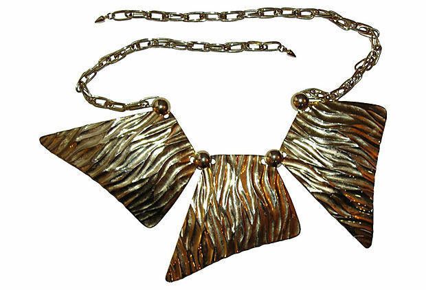 Designer Vintage Massive Statement Textured Bib Necklace Size ONE SIZE - 3 Thumbnail
