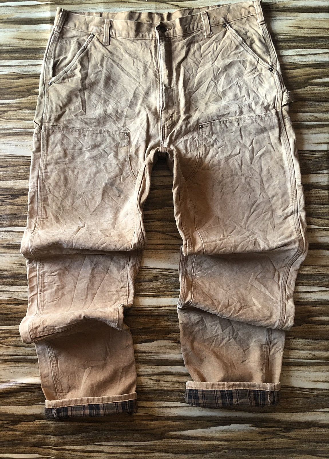 Carhartt Carhartt Double knee Faded Tan Dirty Carpenter Pants Size US 40 / EU 56 - 1 Thumbnail