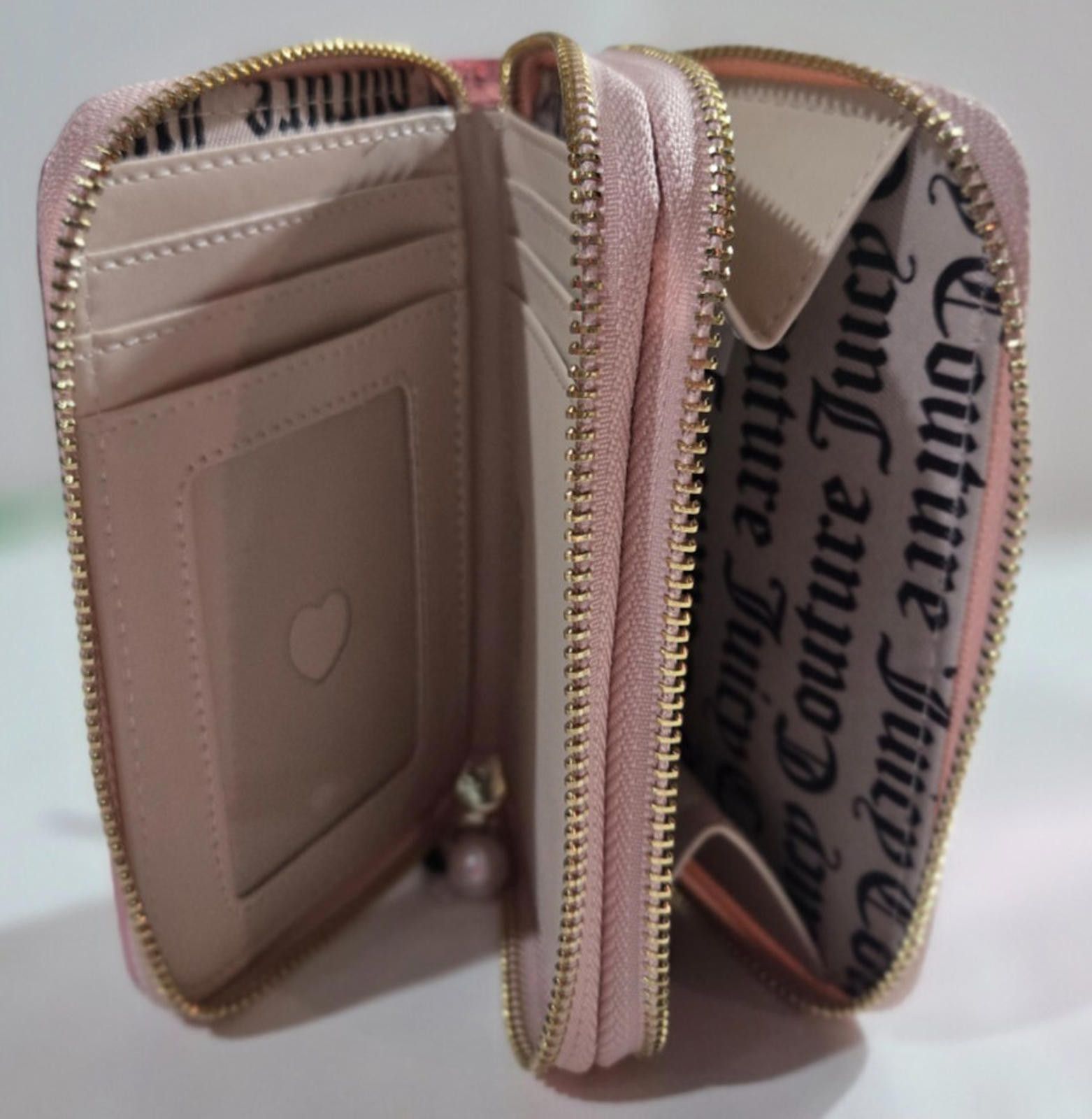 Juicy Couture Jeans Juicy Couture Velour Wallet Diamond Stones Double Zip NWT Size ONE SIZE - 4 Thumbnail
