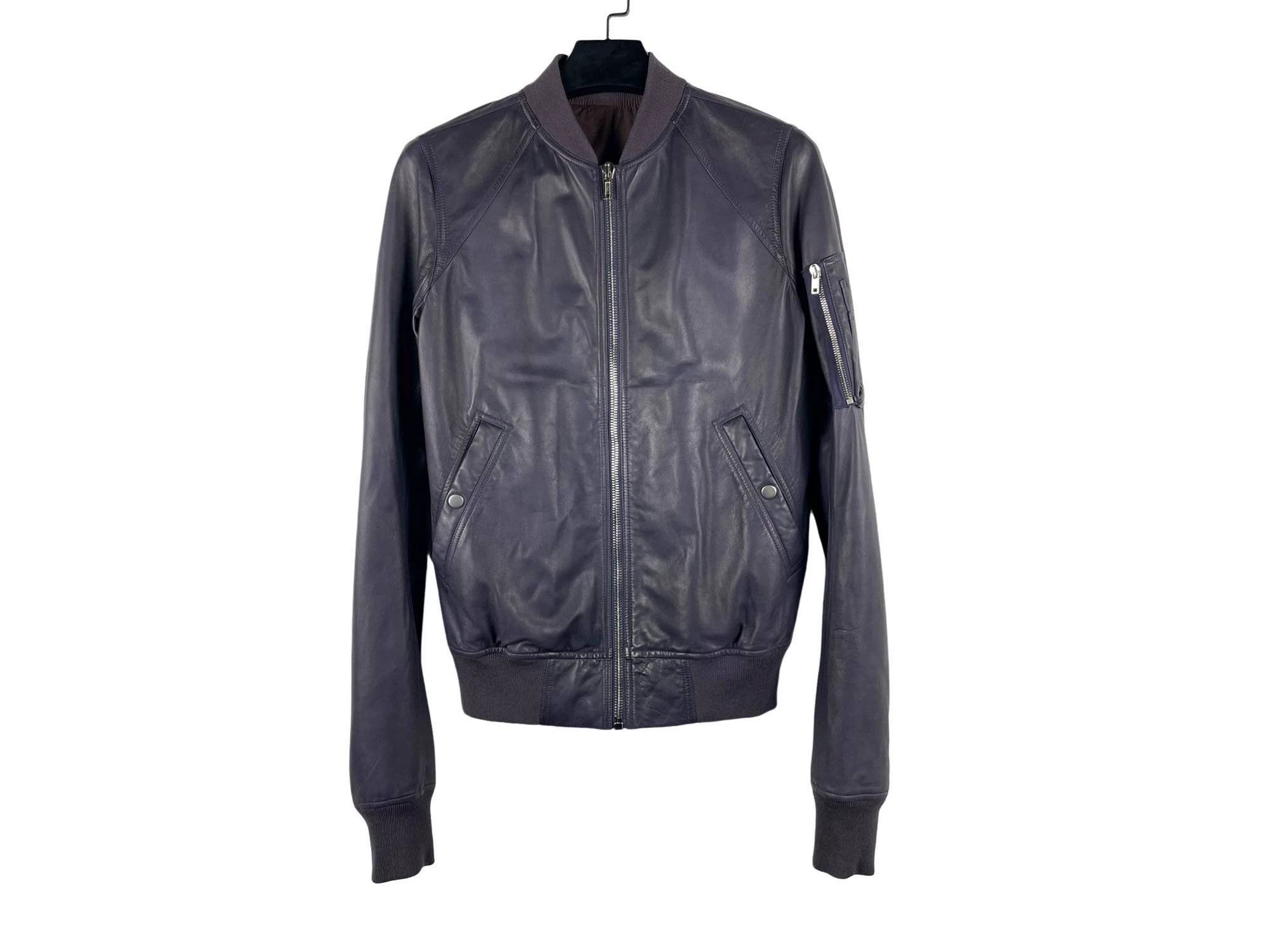 Rick Owens Rick Owens FW17 Raglan Lambskin Leather Bomber Jacket Size US M / EU 48-50 / 2 - 1 Thumbnail