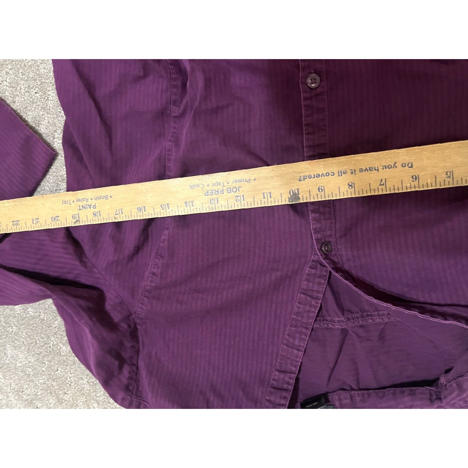 Ann Taylor VINTAGE Ann Taylor Button-Up Shirt Purple Cotton Blend Spandex Collared Neckline 18 Women Classic Long Sleeve Casual Formal Fall Winter 90s Size XXL / US 16-18 / IT 52-54 - 4 Thumbnail