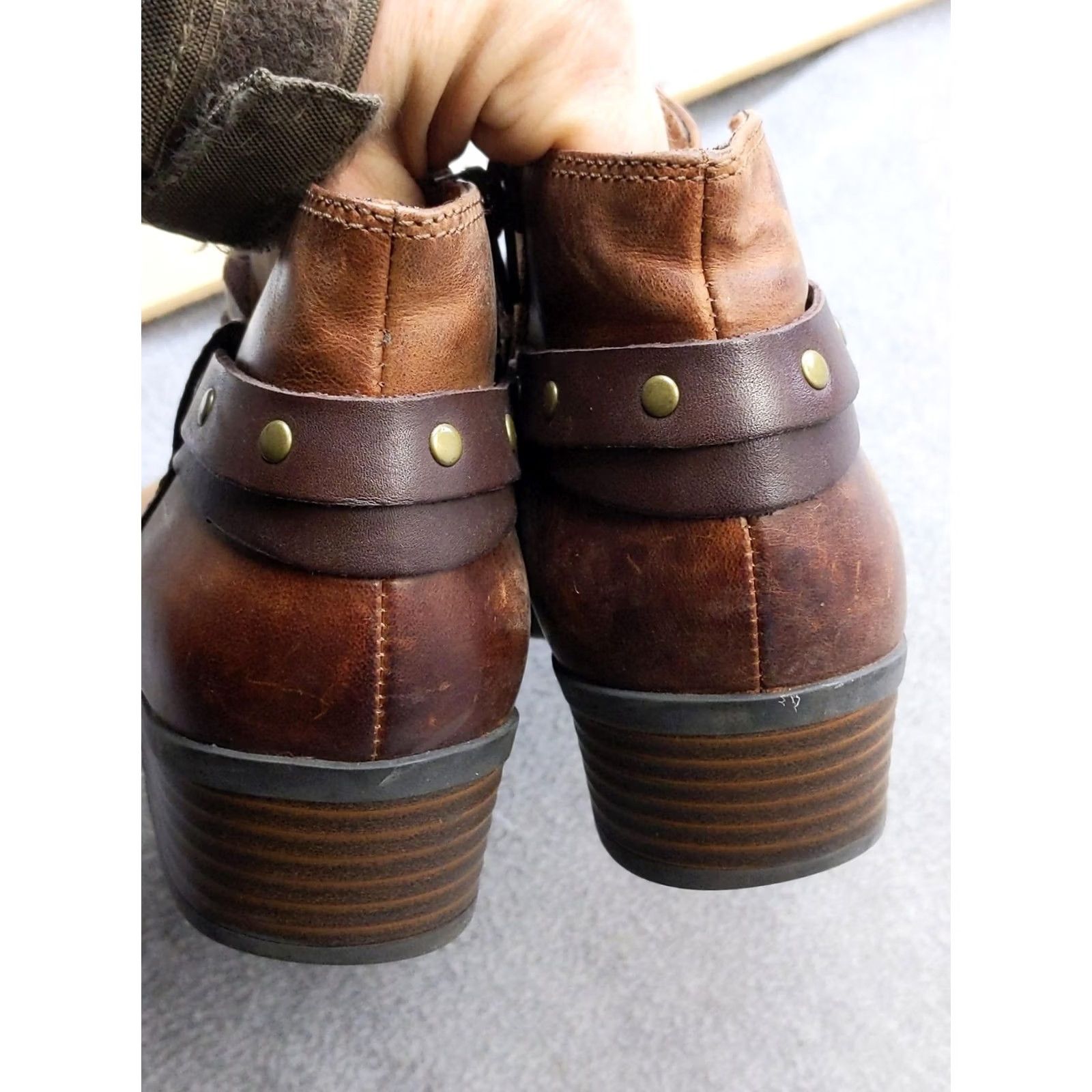 Clarks Clarks Collection Boots Womens Size 6.5 Brown Leather Ankle Strap Bootie Zip Size US 7 / IT 37 - 5 Thumbnail