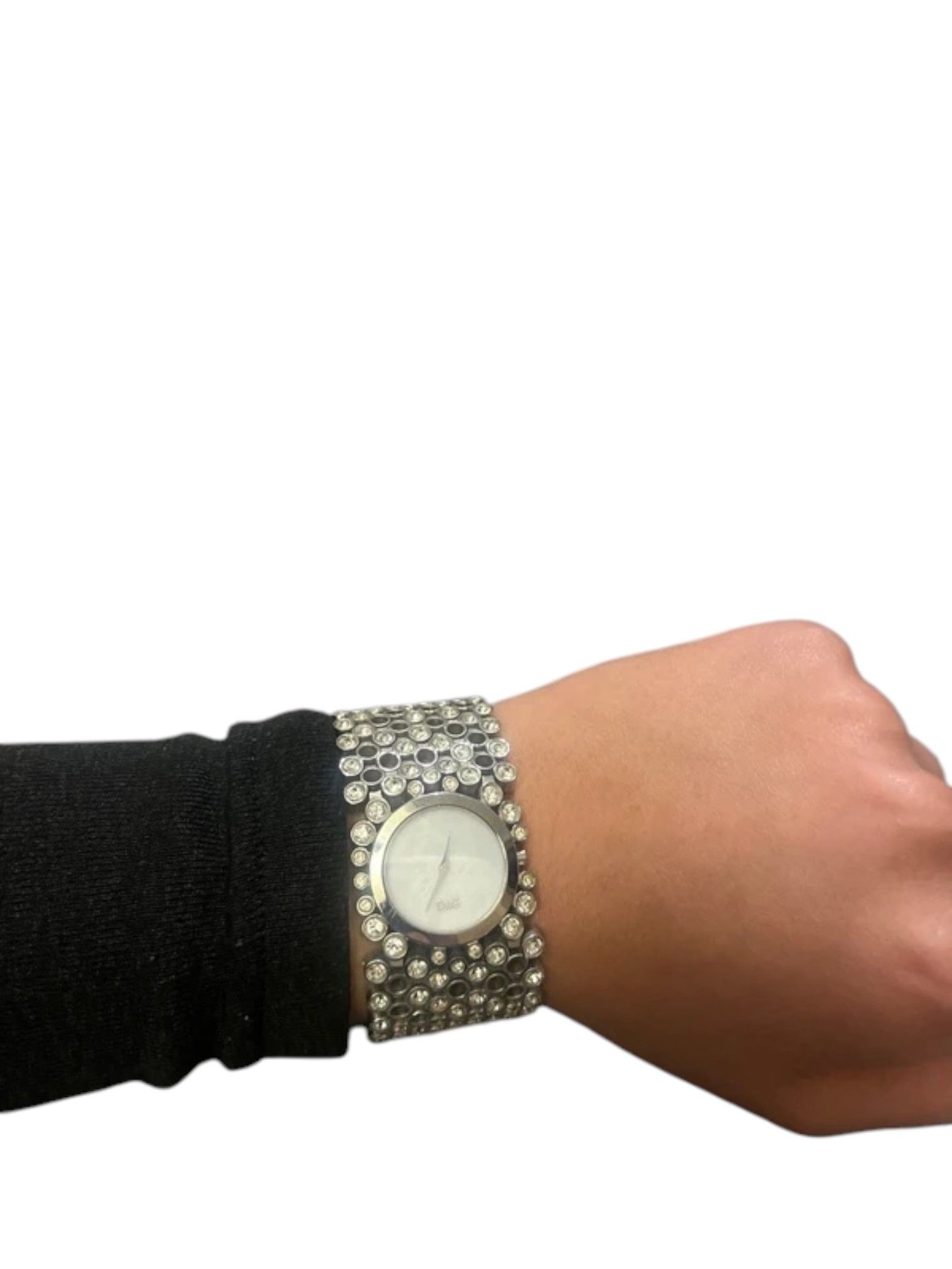 Dolce & Gabbana D&G Crystal Mesh Stainless Steel Watch Bracelet, Early 2000s Size ONE SIZE - 10 Thumbnail