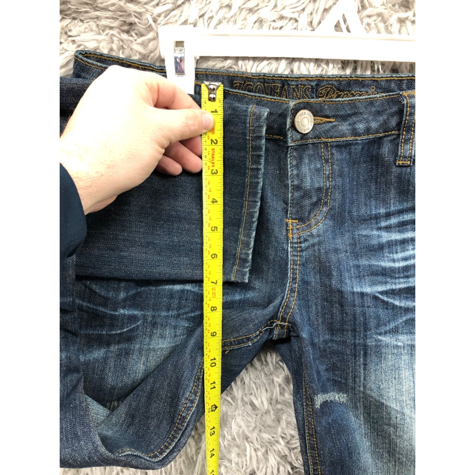 Denime VINTAGE: No ZCO Jeans Size 9 Juniors Mid Rise Dark Wash Blue Denim Skinny Women Size 30" / US 8 / IT 44 - 4 Thumbnail