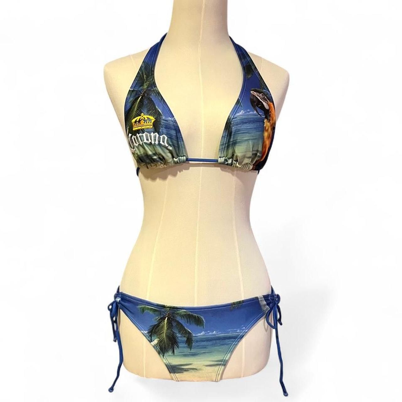 Other Vintage Y2K Corona tropical low waisted halter bikini set Size L / US 10 / IT 46 - 5 Thumbnail