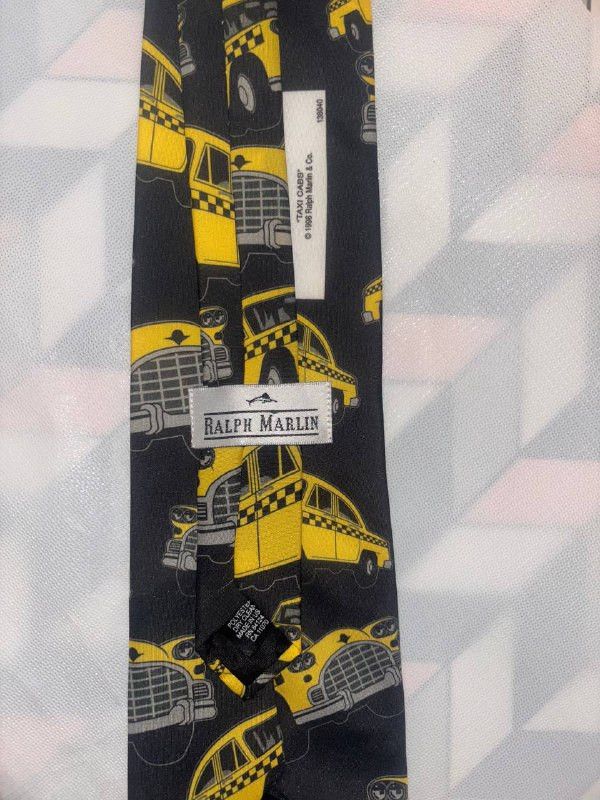 Ralph Marlin RALPH MARLIN TIE Salesman's Dream Rare Taxi.Cabs Made in USA Size ONE SIZE - 7 Thumbnail