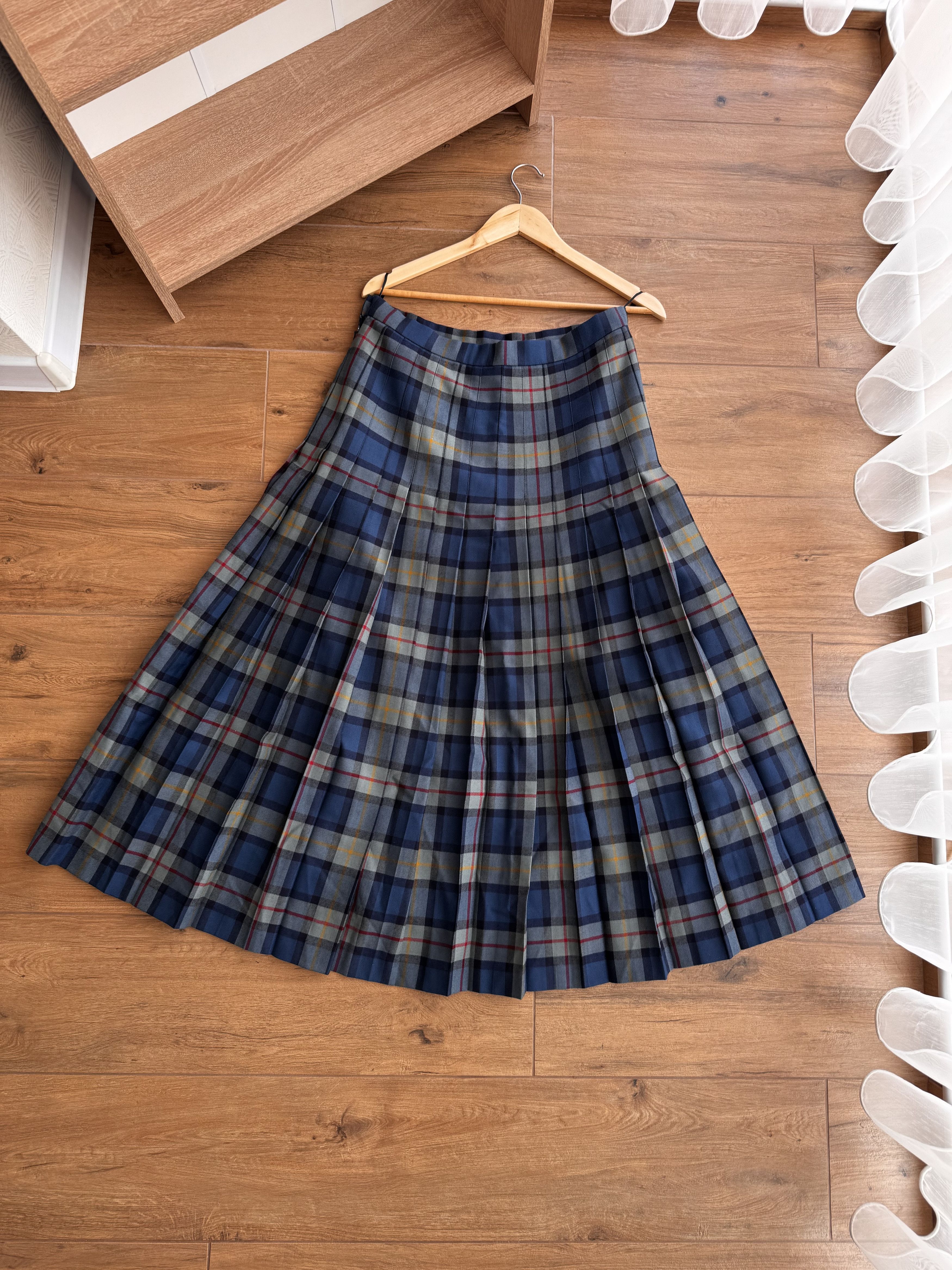 Pringle Of Scotland × Vintage Vintage Johnstons of Elgin Tartan Long Kilt Wool Skirt Size 34" / US 12 / IT 48 - 2 Thumbnail