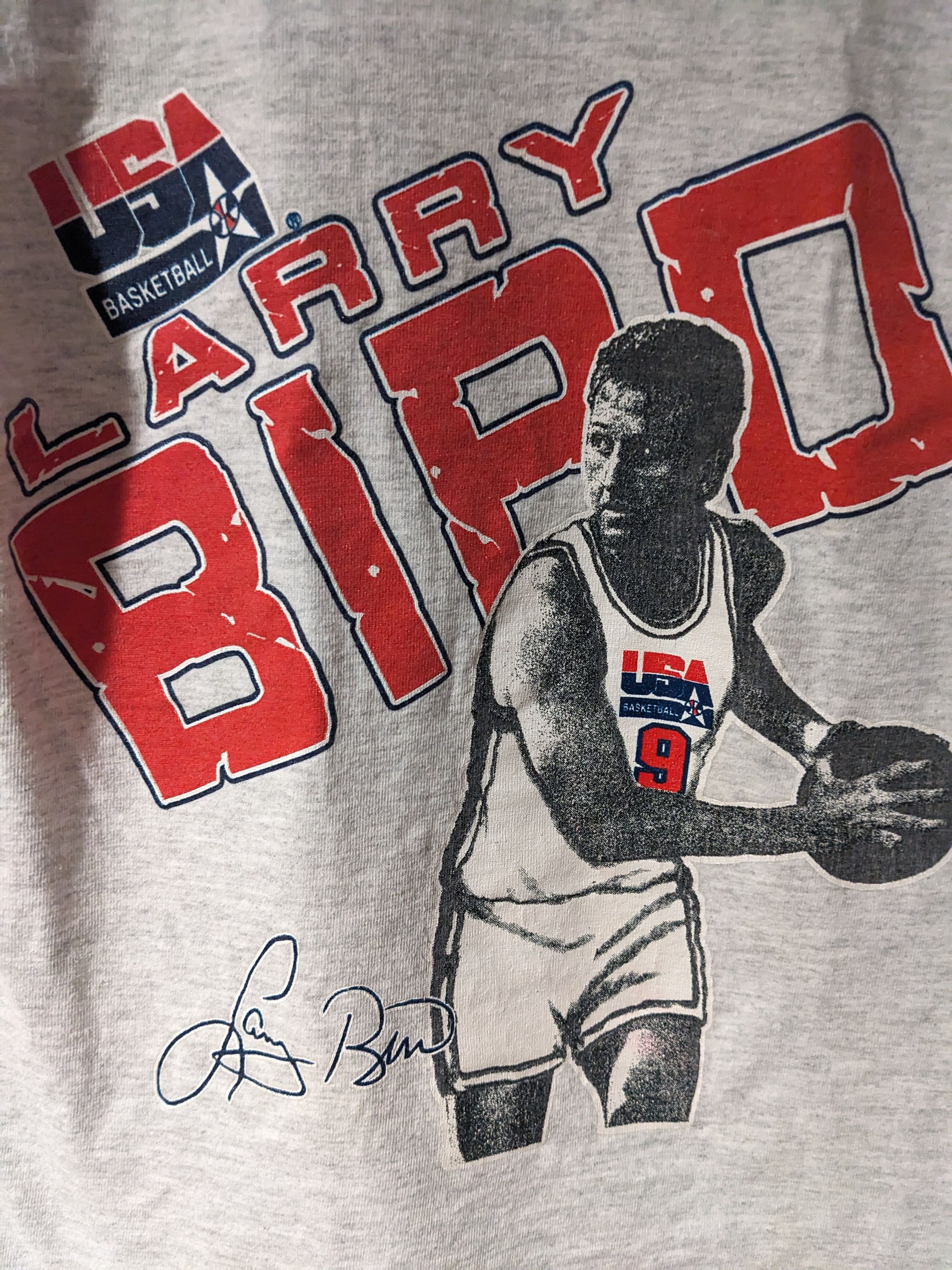 NBA × Vintage Vintage Larry Bird USA Basketball NBA YOUTH Medium T-Shirt Size US M / EU 48-50 / 2 - 2 Thumbnail