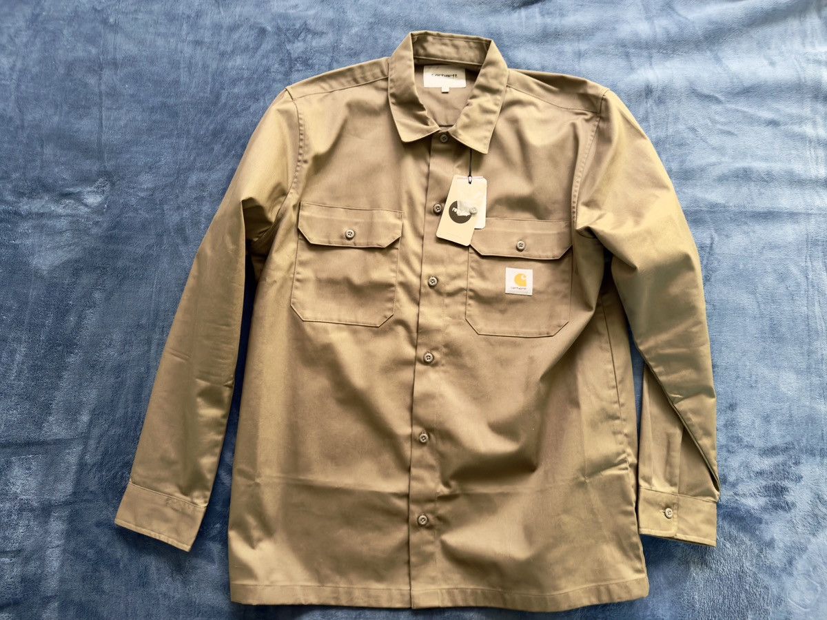 Carhartt Wip Master Long Sleeve Button Up Size US XL / EU 56 / 4 - 1 Thumbnail