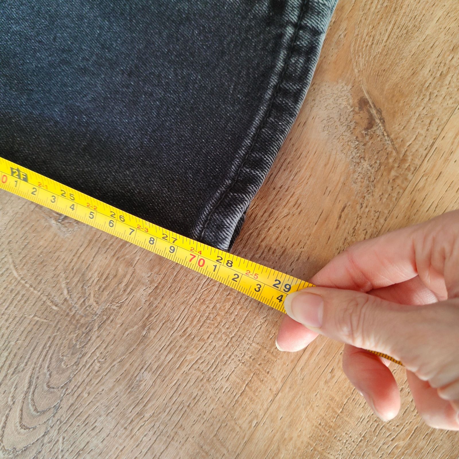 RE/DONE Re/Done Originals 70s Straight Jeans Womens 25 Washed Noir Size 25" / US 0 / IT 36 - 16 Thumbnail