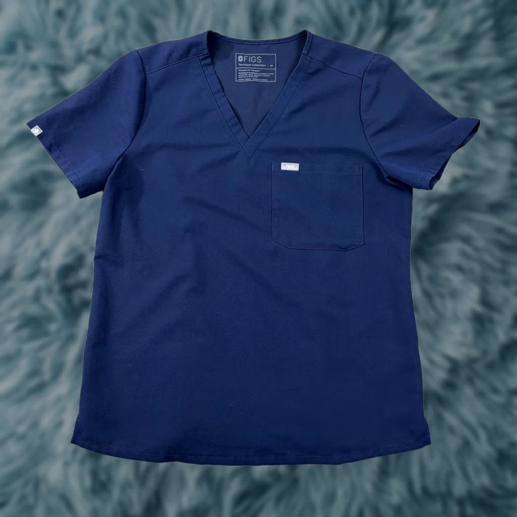Vintage FIGS Top M Catarina One Pocket Scrub Navy Technical Collection FW1000 Mens Size US M / EU 48-50 / 2 - 1 Thumbnail