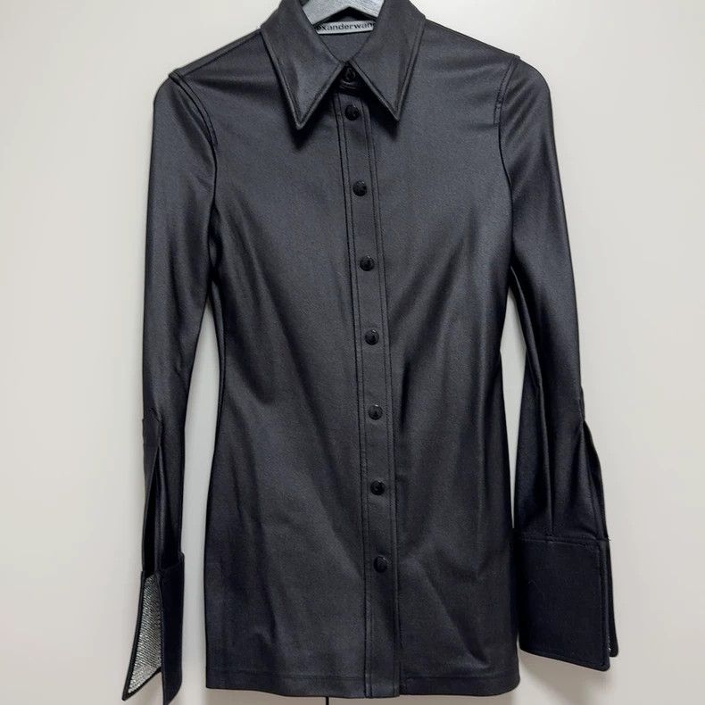 Alexander Wang Alexander Wang Crystal Cuff Long Sleeve Shirt Size XS / US 0-2 / IT 36-38 - 1 Thumbnail