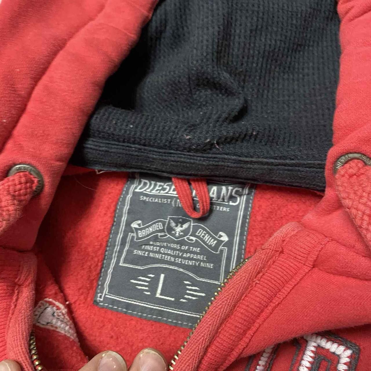 Diesel Diesel red Hoodie vintage sport Size US L / EU 52-54 / 3 - 5 Thumbnail