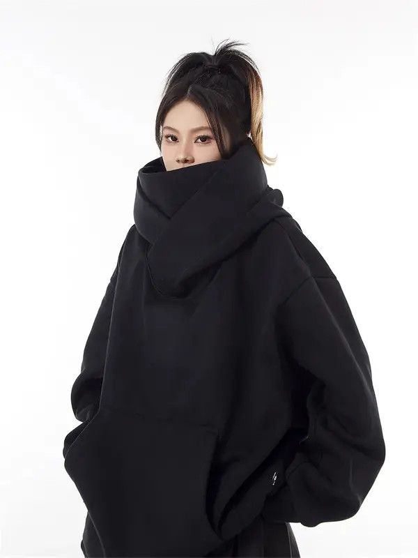 VIBE Autumn Solid Color Ninja Turtleneck Hoodie Size US XL / EU 56 / 4 - 5 Thumbnail