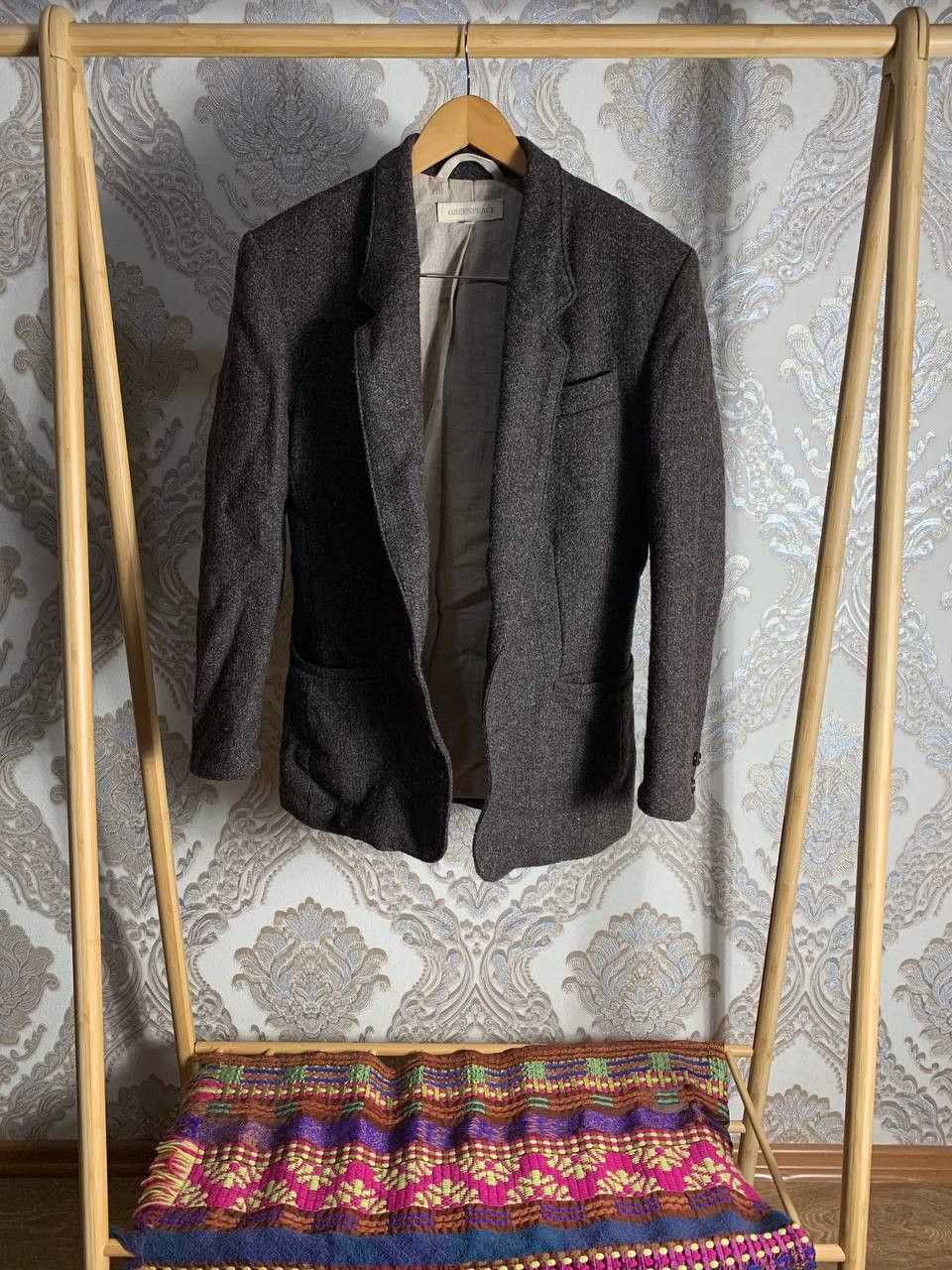 Harris Tweed Vintage Greenpeace Harris Tweed Casual Blazer England 90s Size 46S - 1 Thumbnail