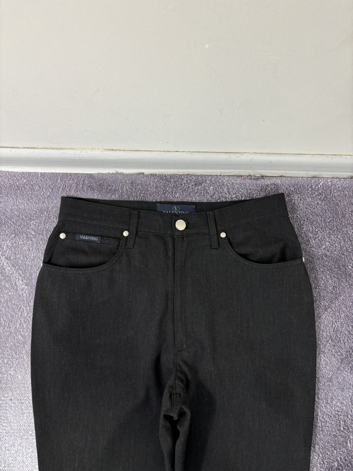 Valentino Vintage Valentino Women’s Straight Fit Black Pants Trousers Size 30" / US 8 / IT 44 - 5 Thumbnail