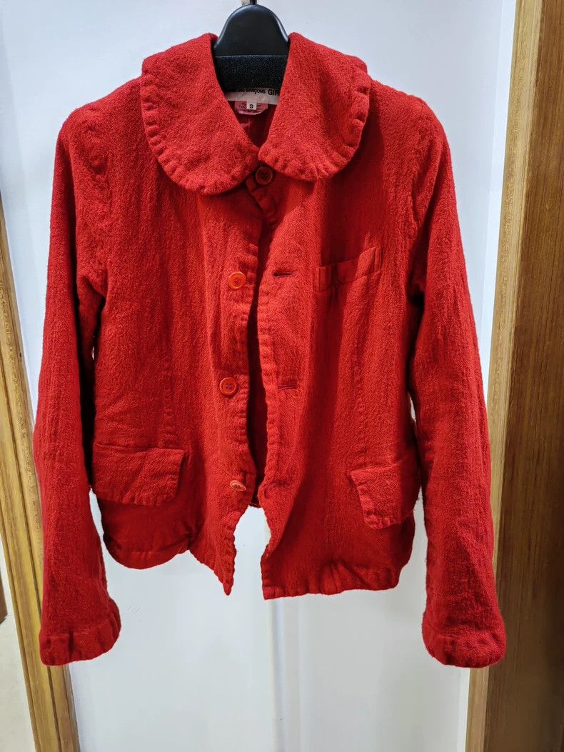 Comme des Garcons Comme Des Garcons Red fleece cardigan Size S / US 4 / IT 40 - 2 Thumbnail