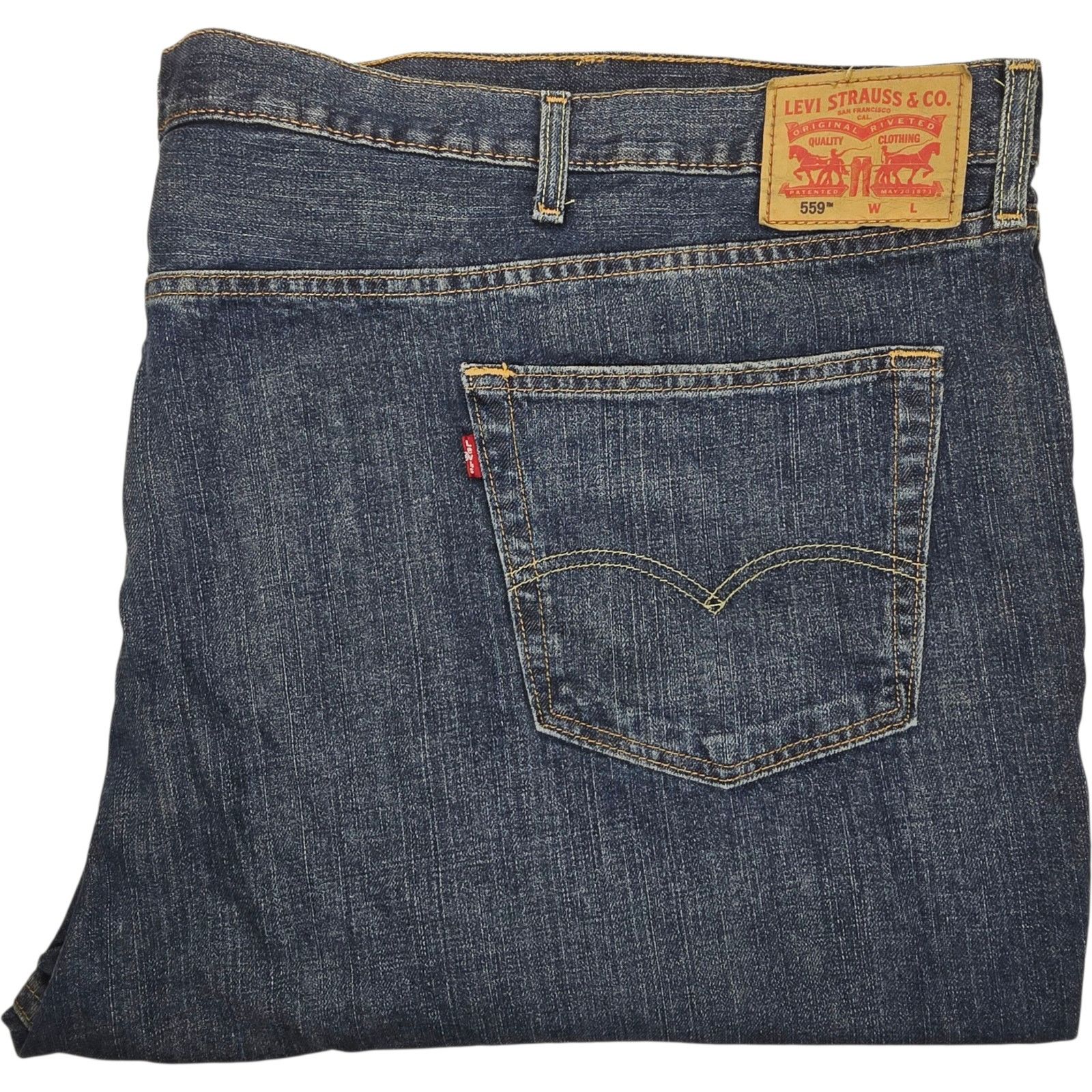 Levi's Levis 559 Mens 60 x 32 Blue Denim Medium Wash Jeans Red Tab Size US 44 / EU 60 - 1 Thumbnail