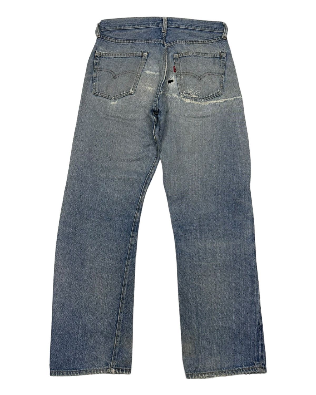 Levi's 🔥LEVIS 501 BUTTON 6 SELVEDGE DISTRESS DENIM BORO SASHIKO Size US 29 - 7 Thumbnail
