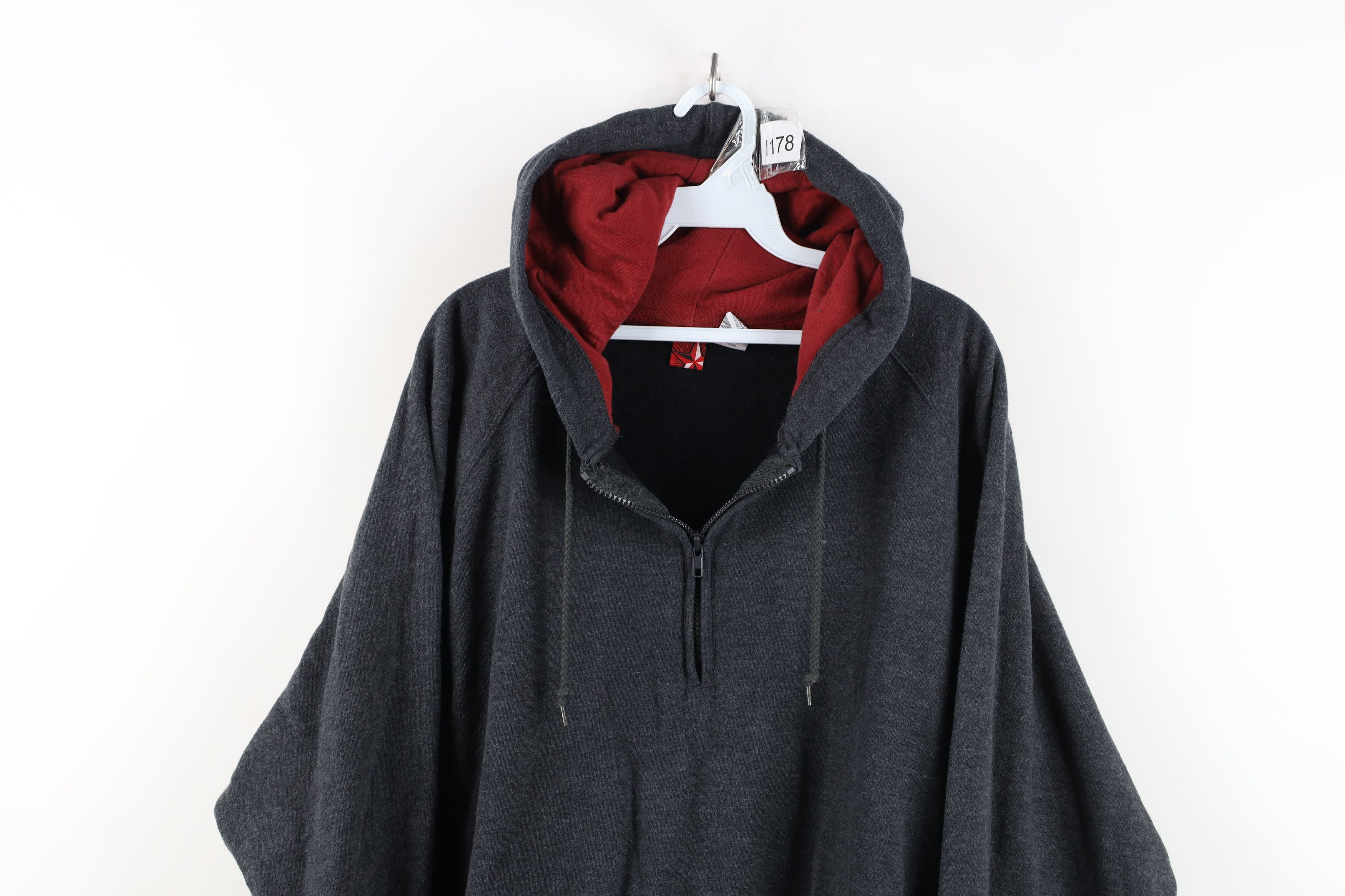 Vintage Vintage 90s Streetwear Baggy Fit Half Zip Hoodie Sweatshirt Size US XL / EU 56 / 4 - 2 Thumbnail