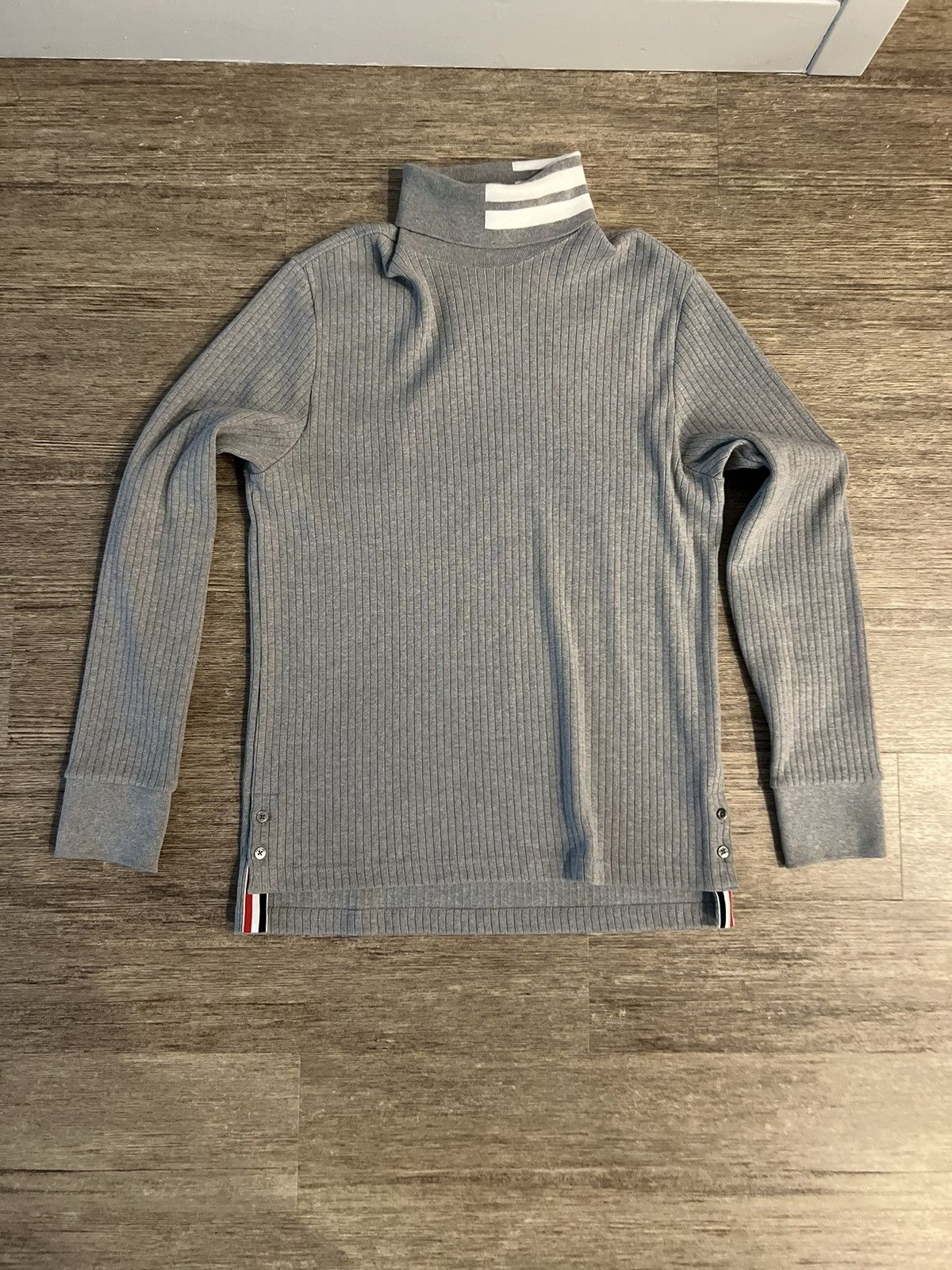 Thom Browne Thom Browne 4 Bar Intarsia Turtleneck Sweater Size US L / EU 52-54 / 3 - 7 Thumbnail