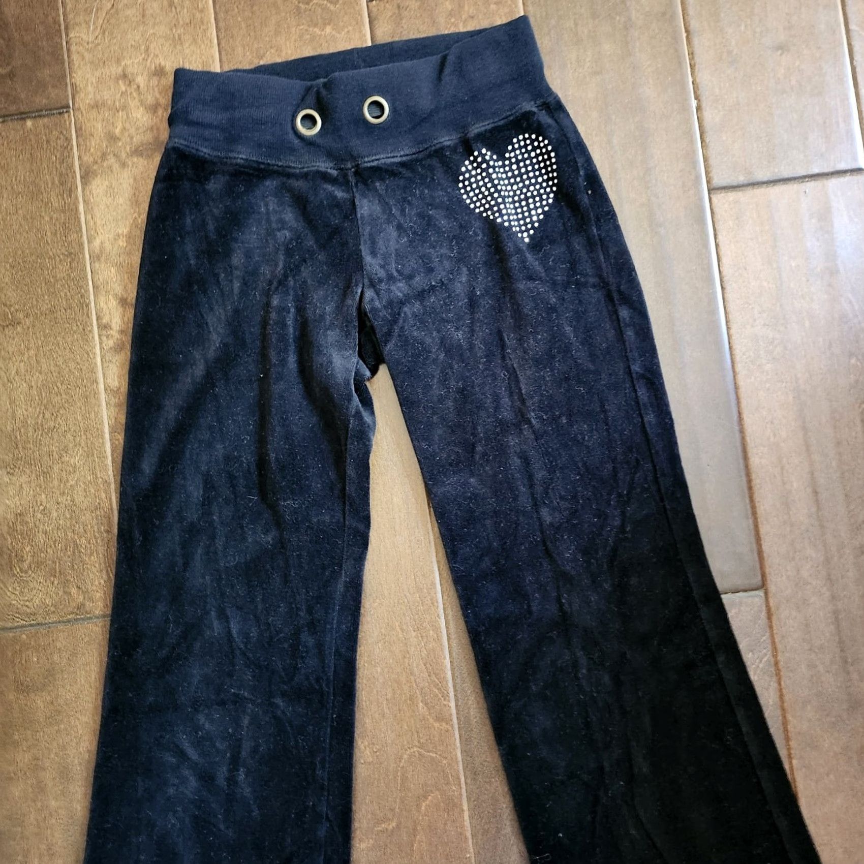 Vintage Jenni By Jennifer Moore Black Velvet Sweatpants XS Drawstring - Women, Pants Size 26" / US 2 / IT 38 - 3 Thumbnail