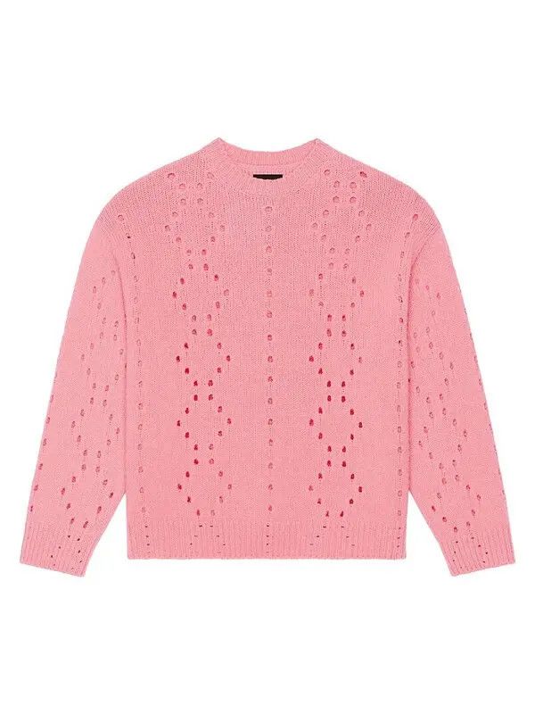 Givenchy o1w1db10325 Oversize Crew Neck Sweater in Pink Size US M / EU 48-50 / 2 - 2 Thumbnail