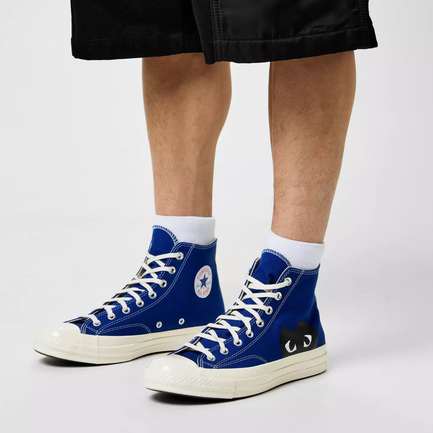 Comme des Garcons PLAY o1g2r1mq0426 Chuck Logo High Top Trainers in Blue Size US 7 / EU 40 - 2 Thumbnail