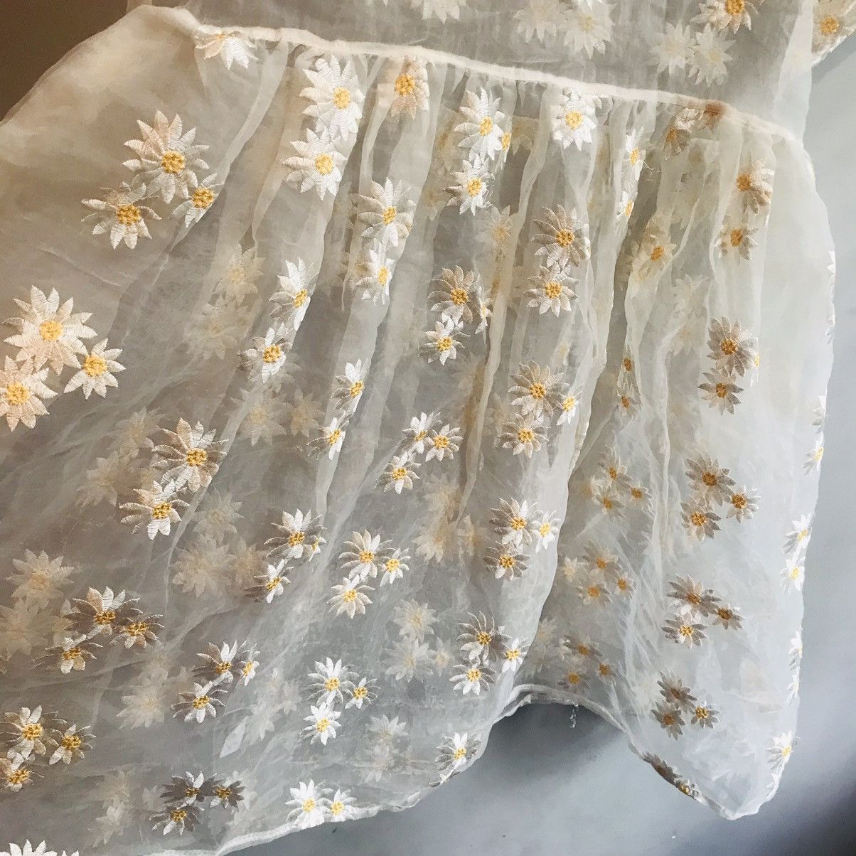 If Six Was Nine × Seditionaries Japanese Daisy Flowers Embroidered Mesh Dress Size M / US 6-8 / IT 42-44 - 5 Thumbnail