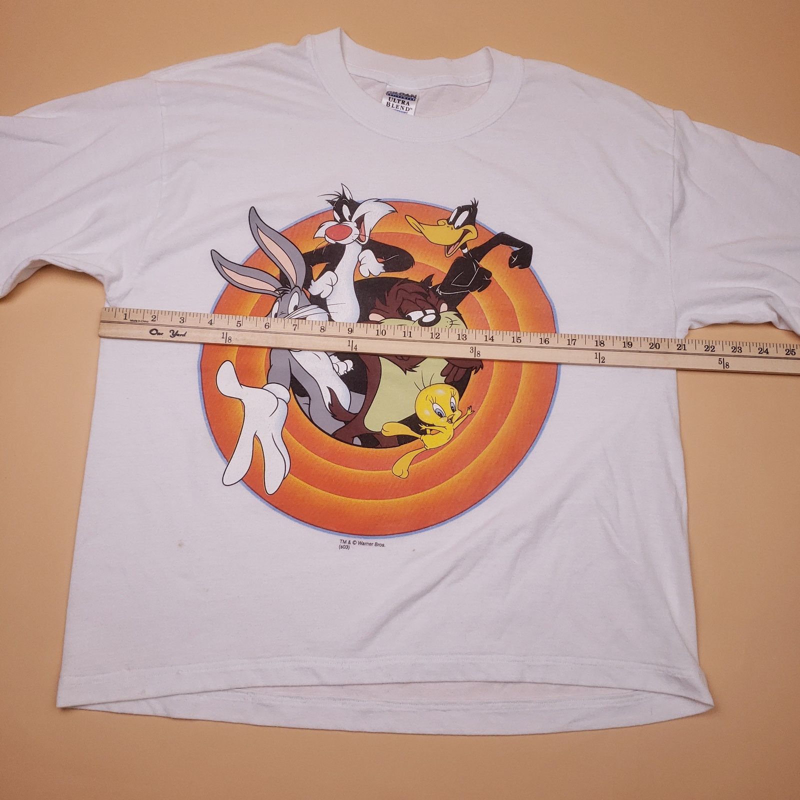 Vintage Vtg 90s Looney Tunes Logo Classic Graphic Tee Mens L Size US L / EU 52-54 / 3 - 7 Thumbnail