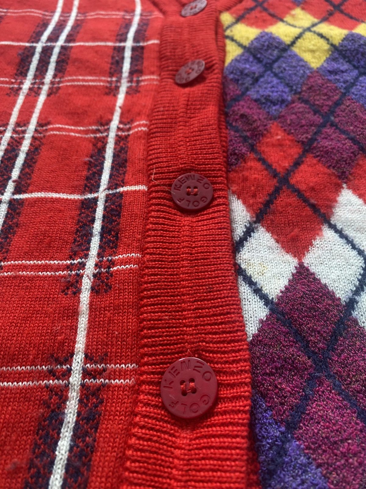 Kenzo Kenzo Golf Plaid Tartan Knitwear Cardigan Size US M / EU 48-50 / 2 - 5 Thumbnail