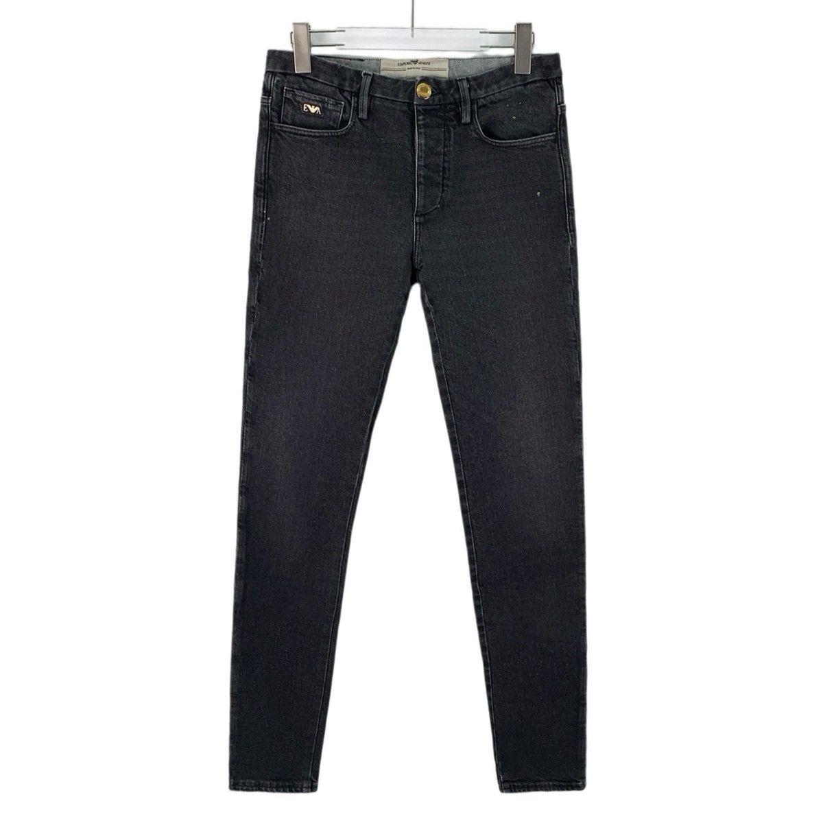 Armani Armani Black Casual Denim Pants With Pocket Logo K26WX Size 29" - 1 Thumbnail
