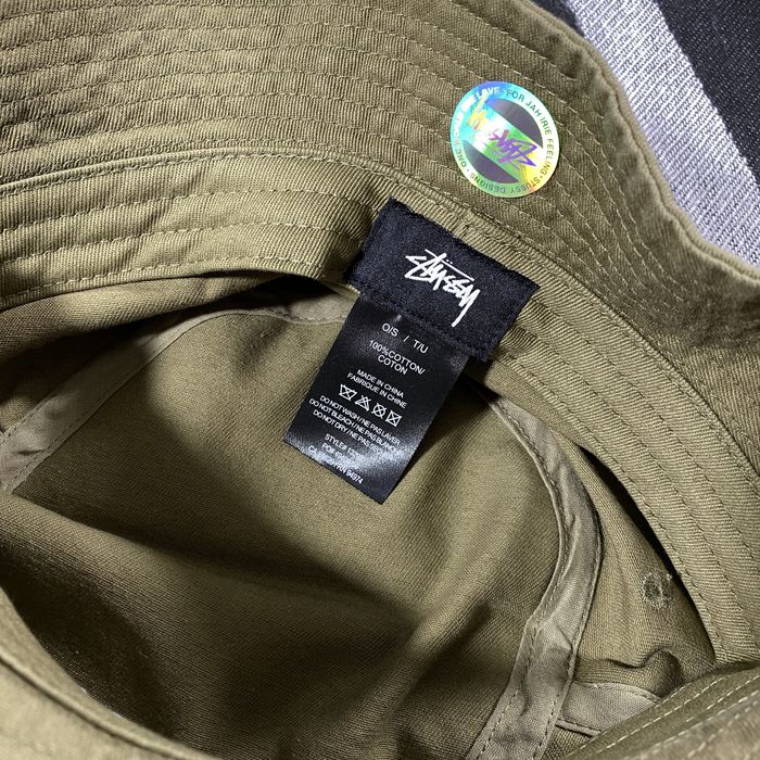 Stussy Stussy Stickman Logo Bucket Hat Olive L/XL | Grailed