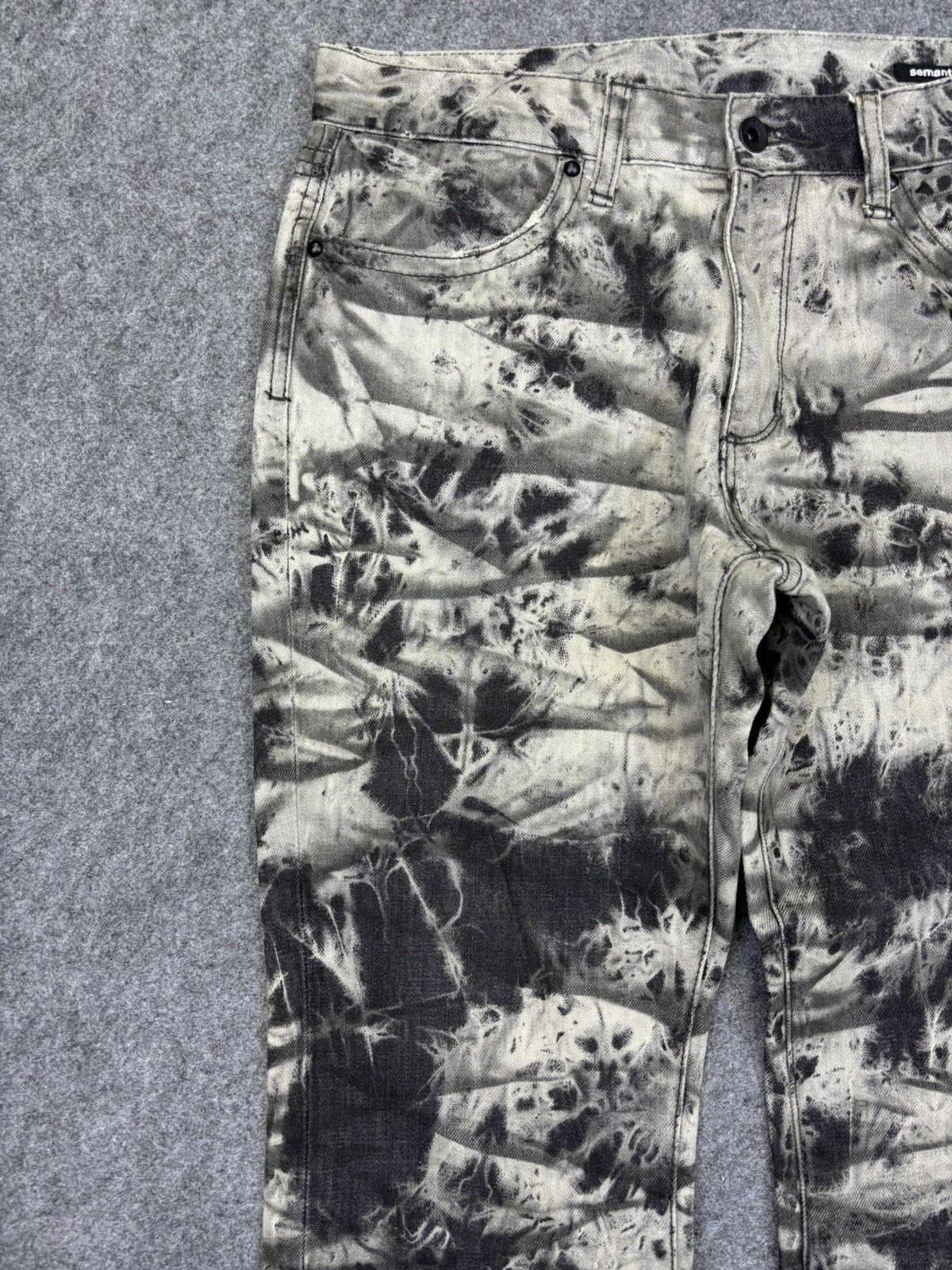 Japanese Brand 💥semanticdesign Japan Streetwear Tye Dye Metal Jeans F721 Size US 31 - 4 Thumbnail