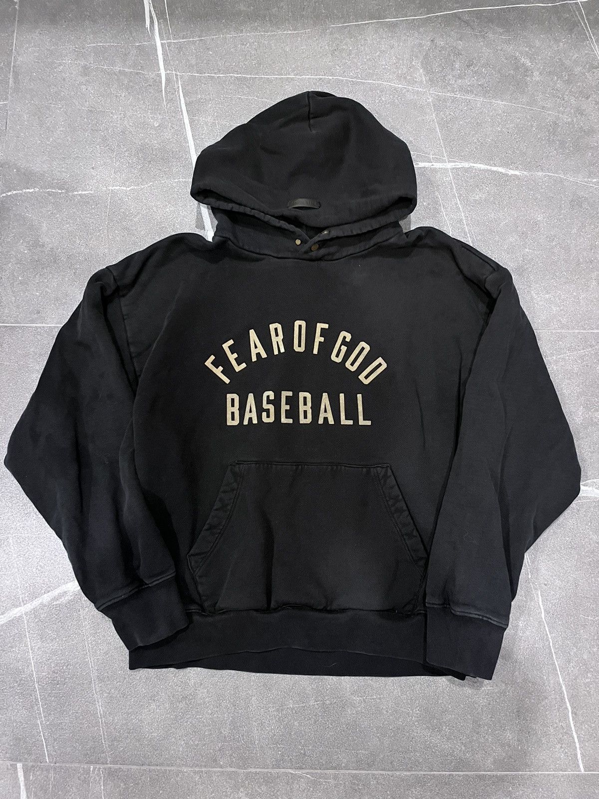 Fear Of God Baseball Black Hoodie - Tops
