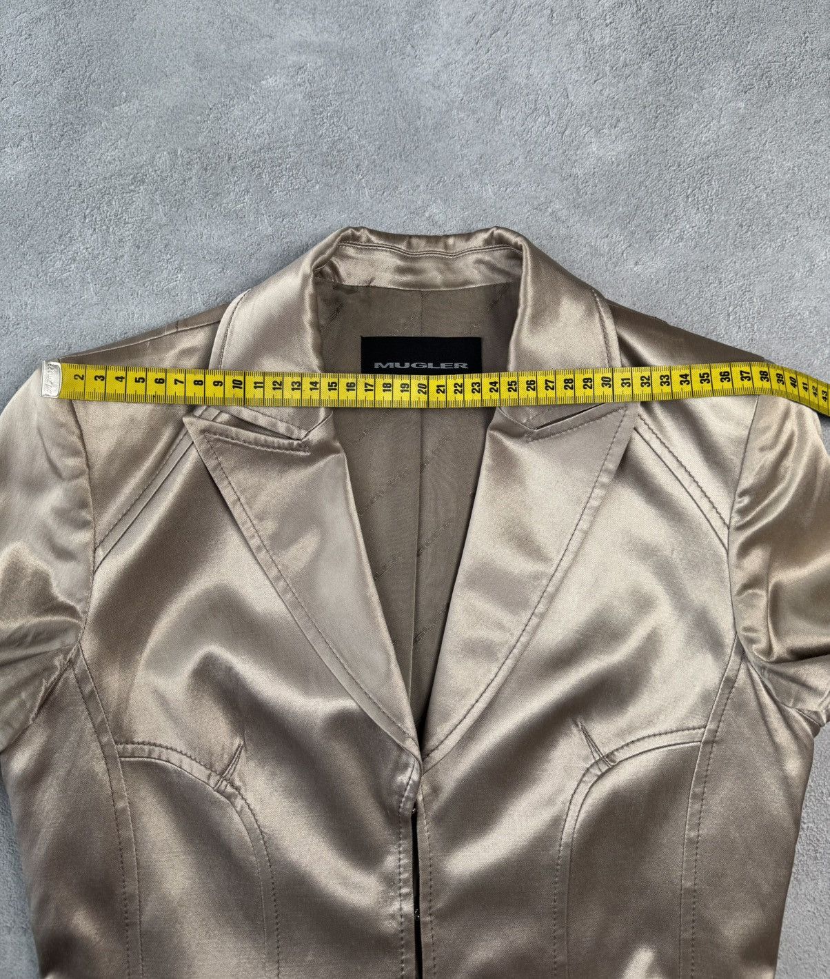 Mugler Vintage MUGLER Acetate Cotton Tailored Corseted Blazer Size M / US 6-8 / IT 42-44 - 15 Thumbnail