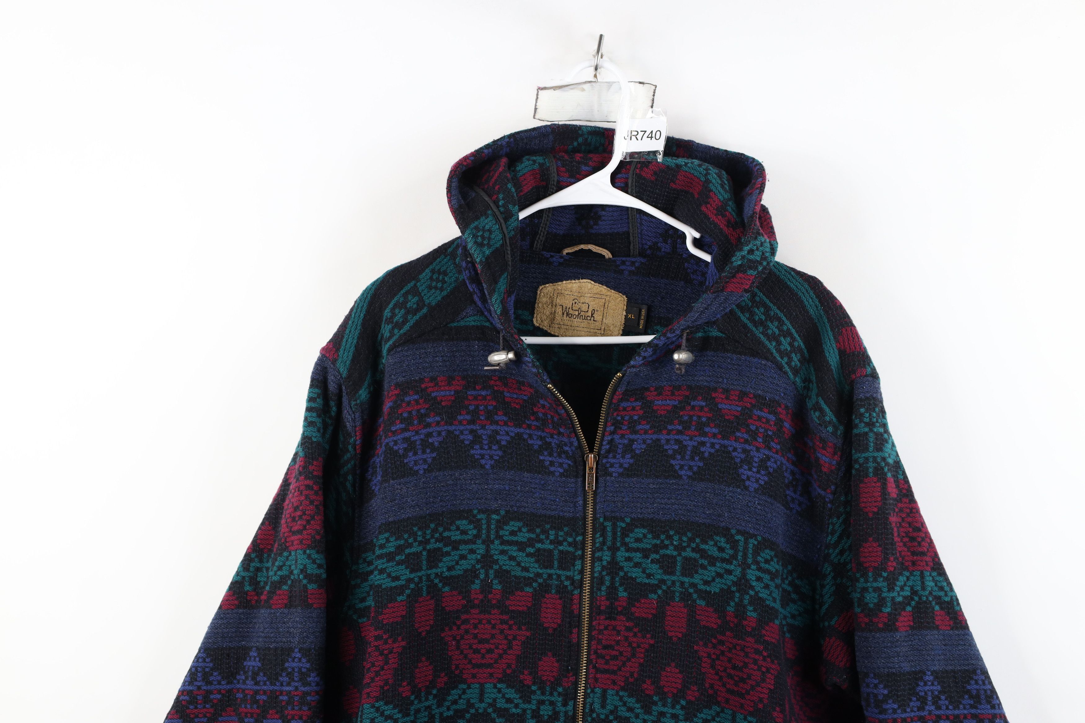 Woolrich Woolen Mills Vintage 90s Woolrich Southwestern Flower Hooded Jacket USA Size XL / US 12-14 / IT 48-50 - 2 Thumbnail