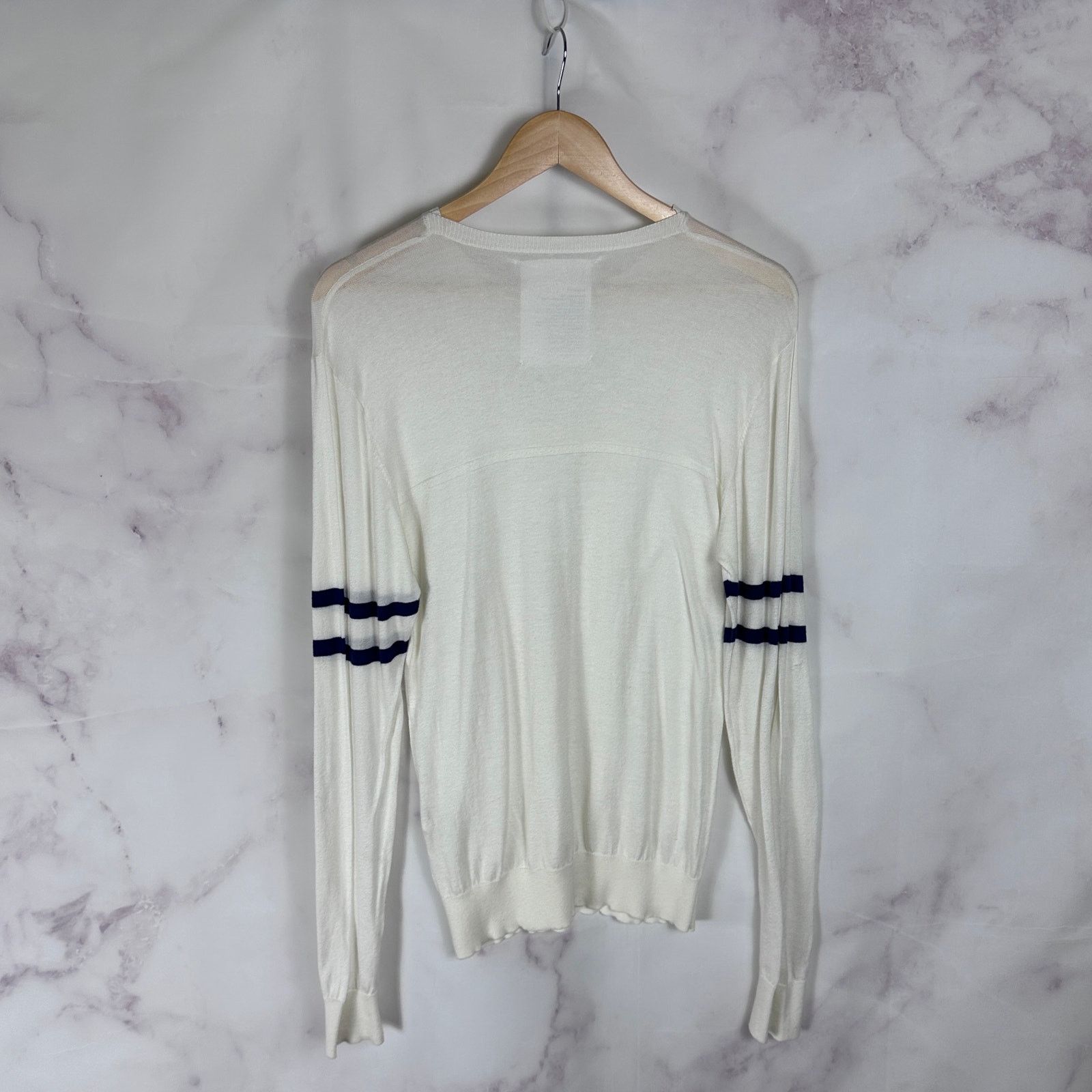 Wtaps White Sleeve Stripe Sweater Size US M / EU 48-50 / 2 - 8 Thumbnail
