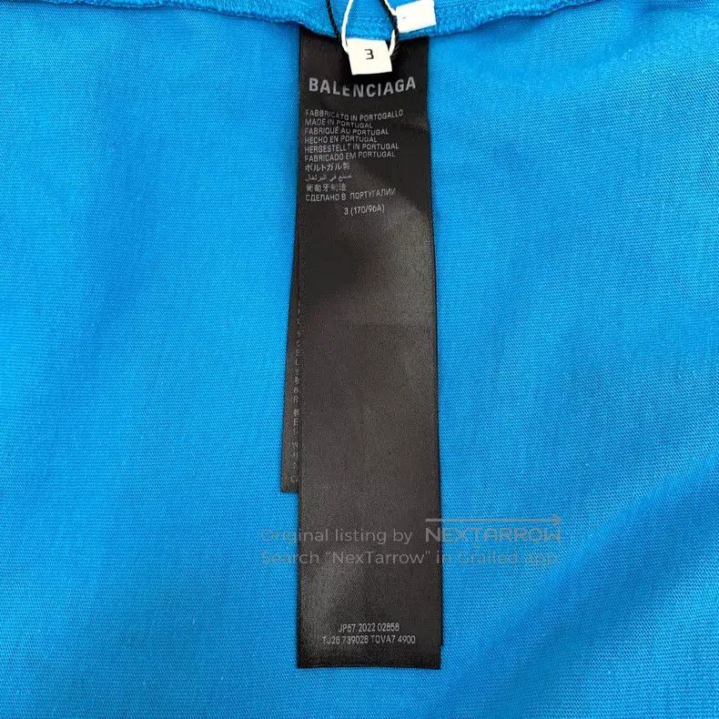 Balenciaga Balenciaga Navy Blue Graffiti Letter Printed Wool Round Ne Size US L / EU 52-54 / 3 - 7 Thumbnail
