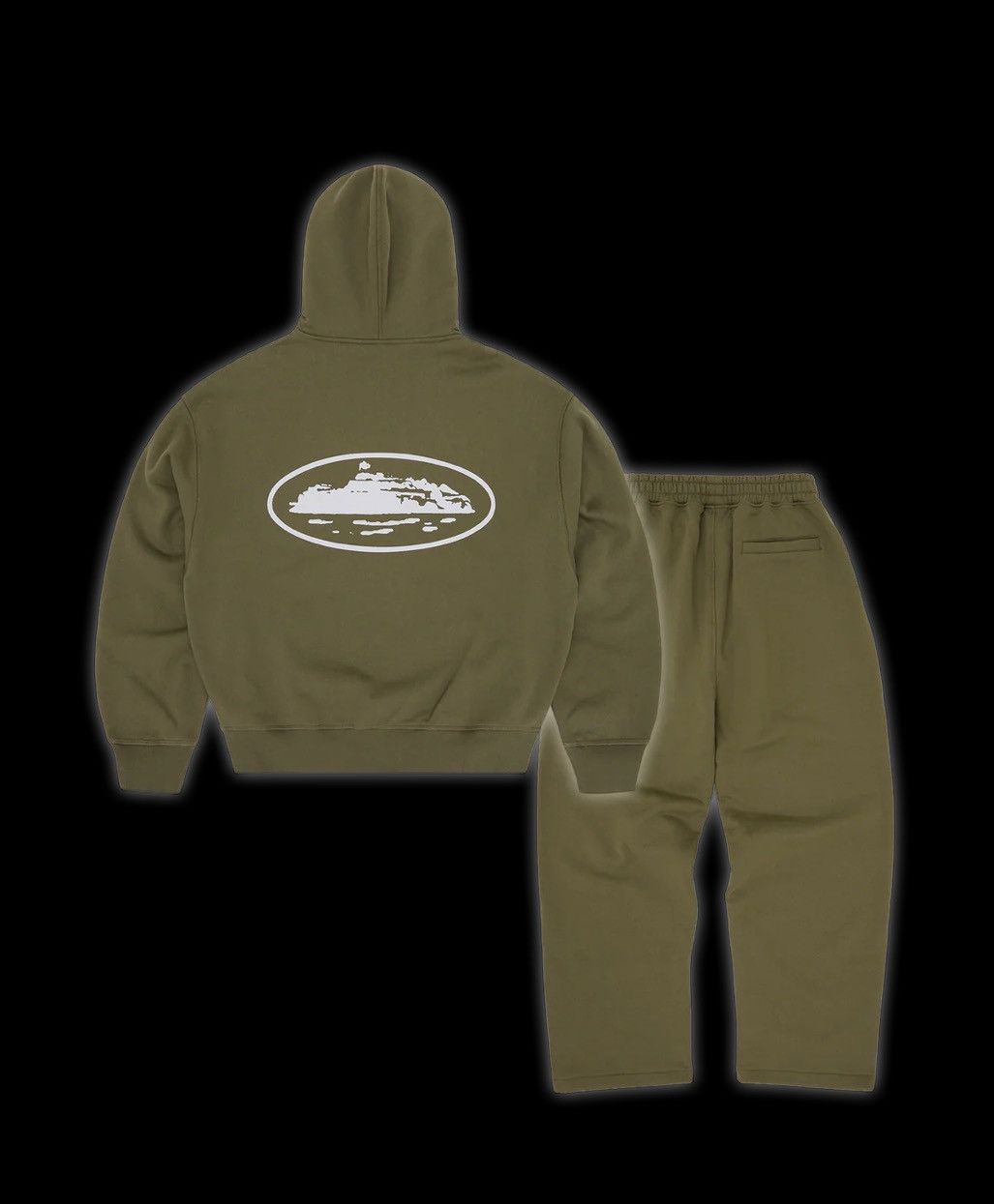 Corteiz Corteiz Island Puff Print Tracksuit Sweatsuit Olive Size M Size US M / EU 48-50 / 2 - 12 Thumbnail