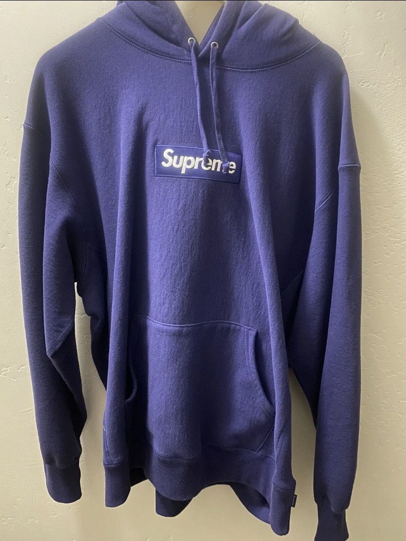 Image of Supreme Box Logo Indigo/mid Blue/purple, Men's (Size XL)