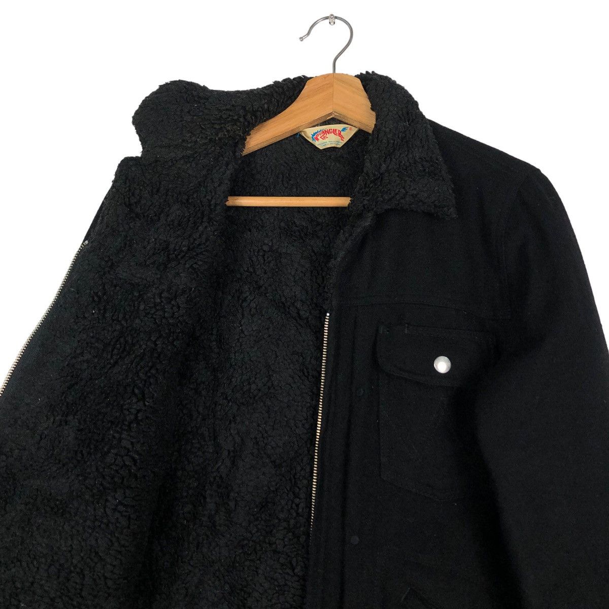 Japanese Brand 🔥Vintage Biker Jacket Wrangler USA Rich Black Bondage Size US M / EU 48-50 / 2 - 12 Thumbnail
