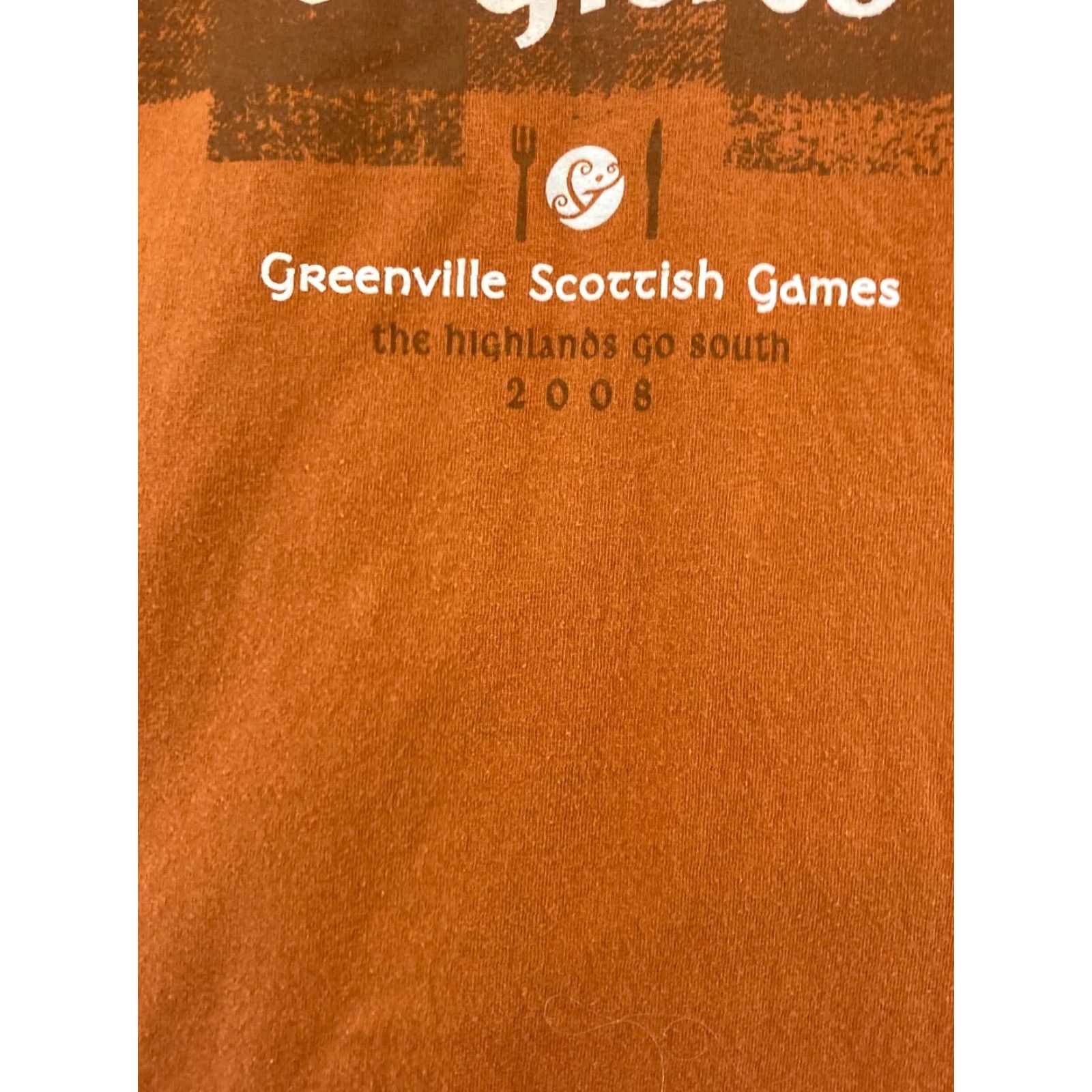 Gildan VINTAGE Scottish Highland Games T-Shirt Men XL Orange Cotton 2000s Scottish Cultural Festival Size US XL / EU 56 / 4 - 6 Thumbnail
