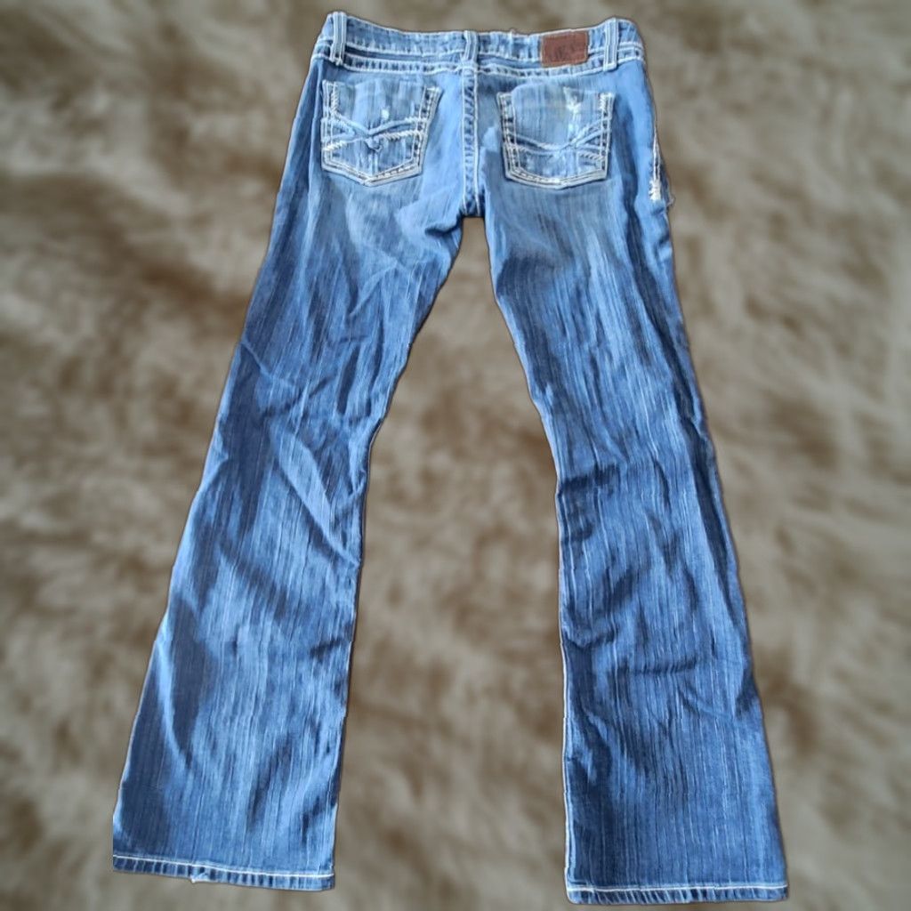 Vintage VINTAGE? No. BKE Jeans Womens 28x31.5 Blue Stella Bootcut Flare Stitch Dist Medium Wash Denim - Buckle Bke Stella Jeans Women 28 Regular Denim Size 28" / US 6 / IT 42 - 1 Thumbnail